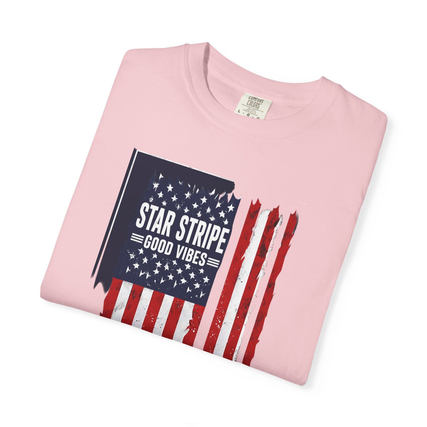 Patriotic "Star Stripe Good Vibes" T-Shirt