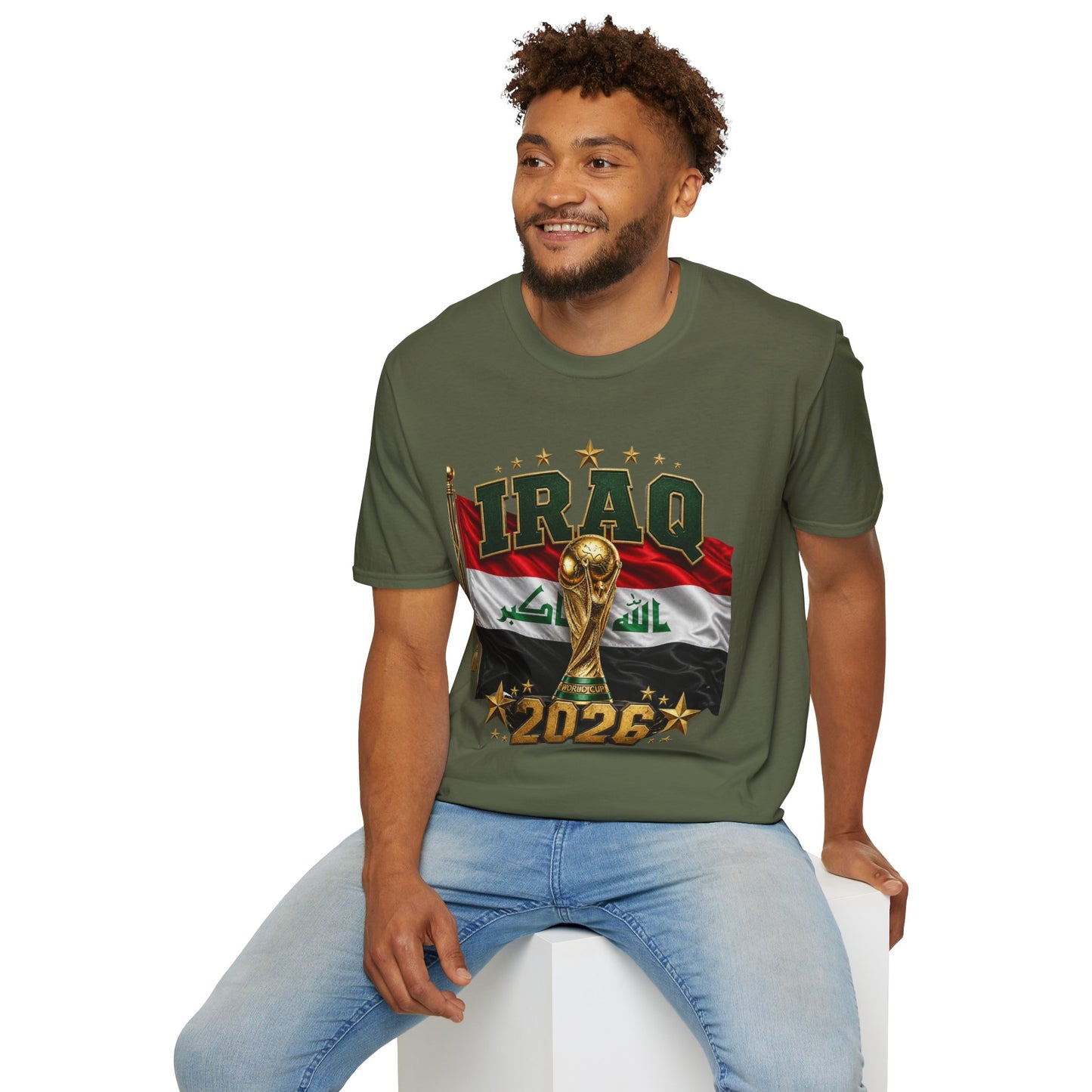 Iraq 2026 World Cup T‑Shirt — National Flag Soccer Fan Tee