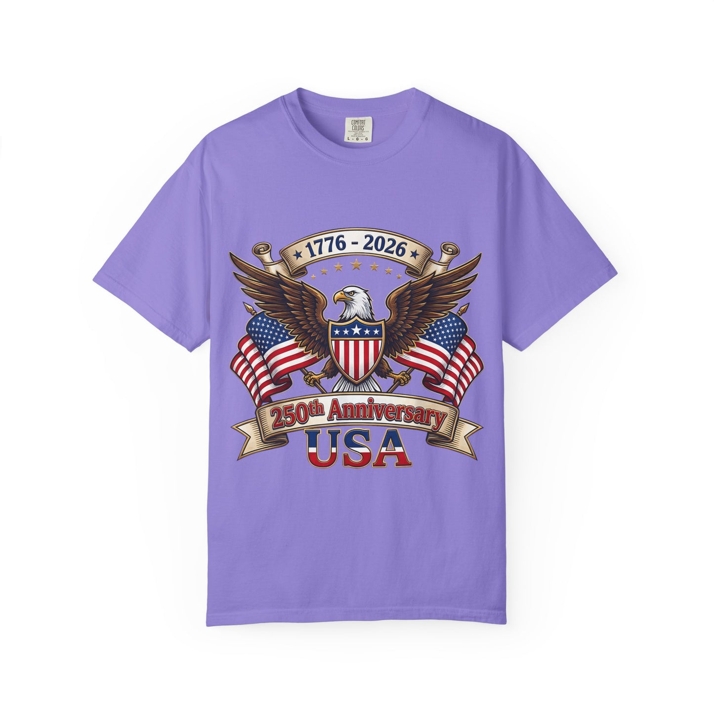 250th USA Anniversary Eagle T-Shirt — 1776–2026 Patriotic American Flag Tee