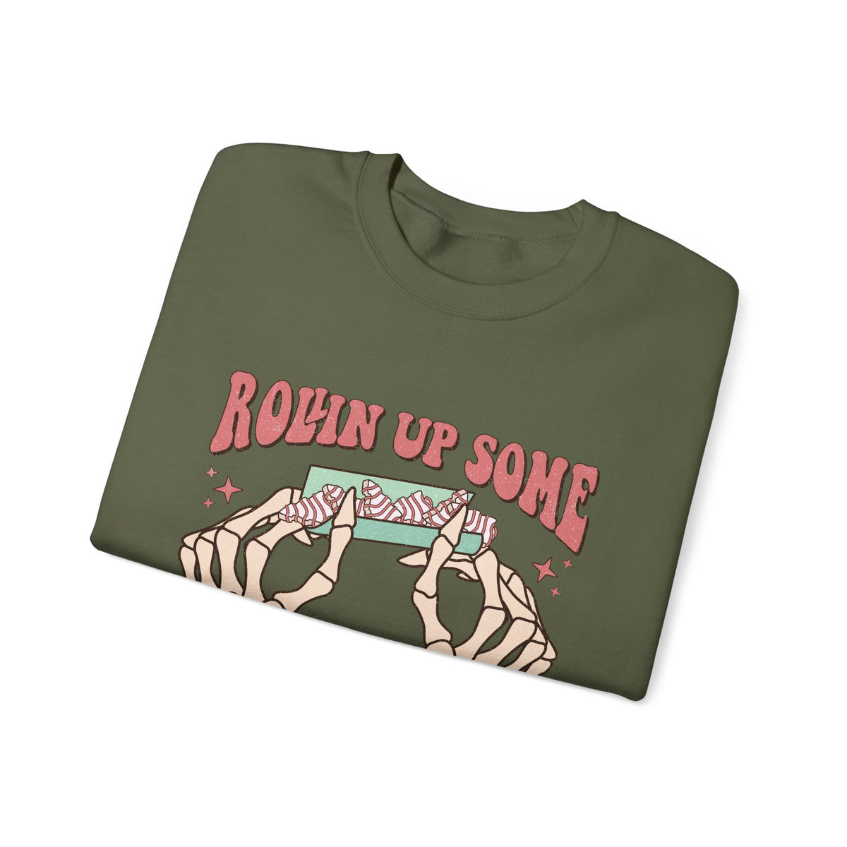Christmas Spirit Sweatshirt — "Rollin Up Some Christmas Spirit" Holiday Crewneck