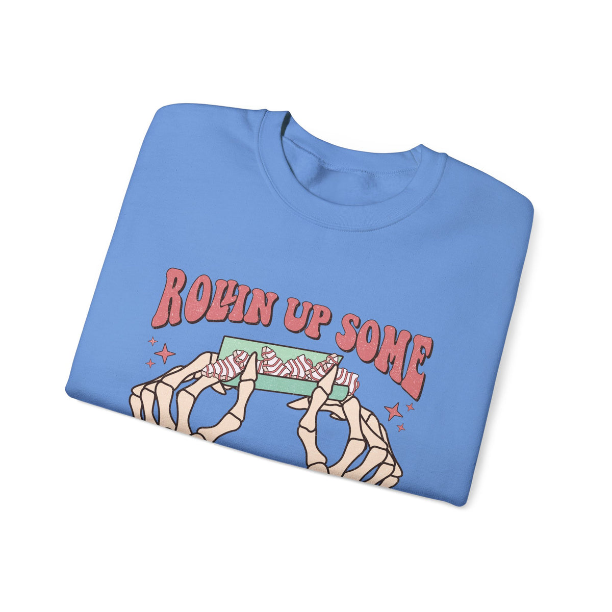Christmas Spirit Sweatshirt — "Rollin Up Some Christmas Spirit" Holiday Crewneck