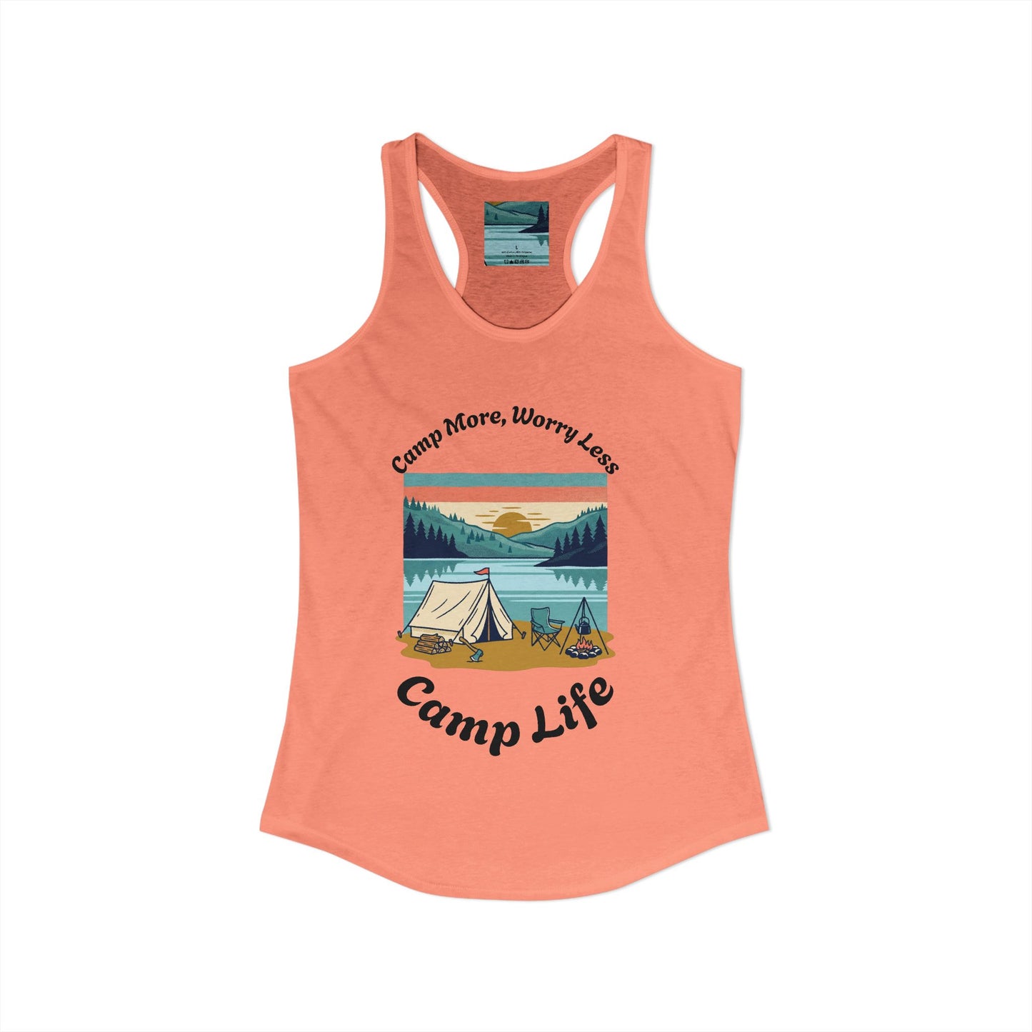 Women's "Camp Life" Ideal Racerback Tank