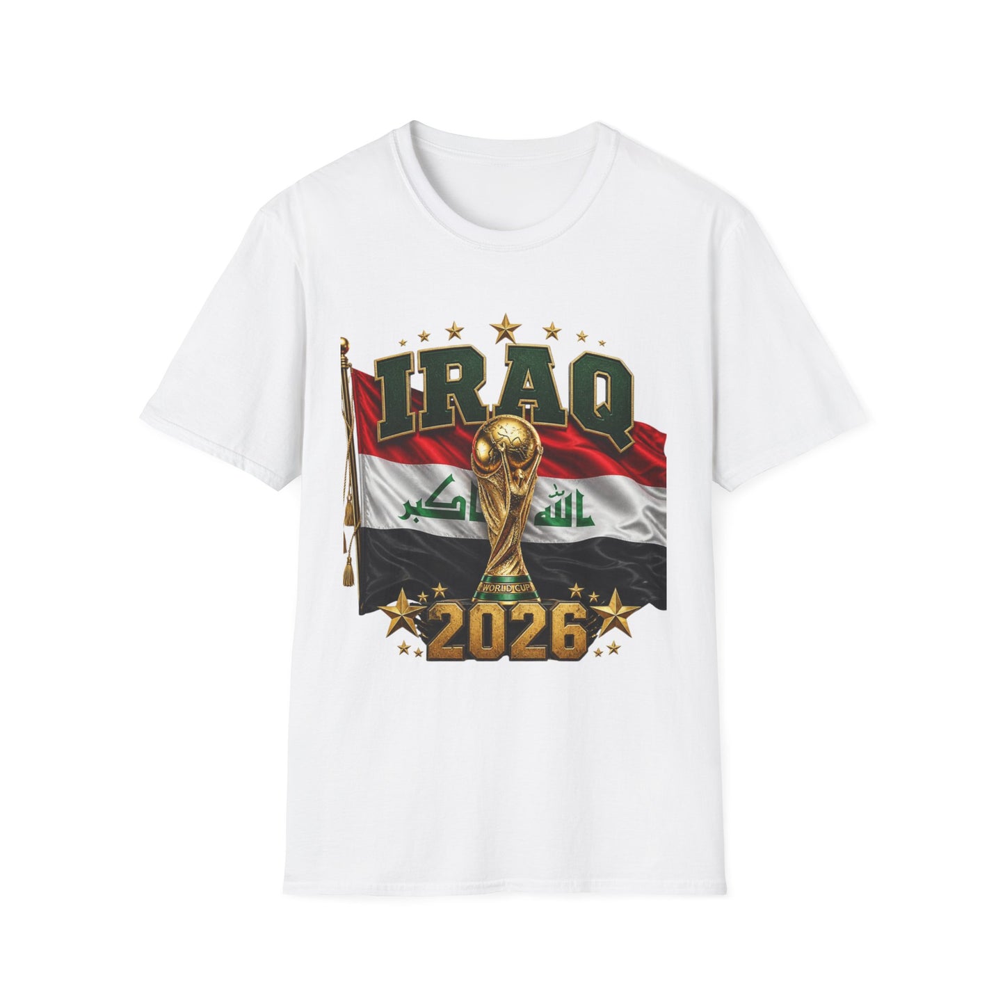 Iraq 2026 World Cup T‑Shirt — National Flag Soccer Fan Tee