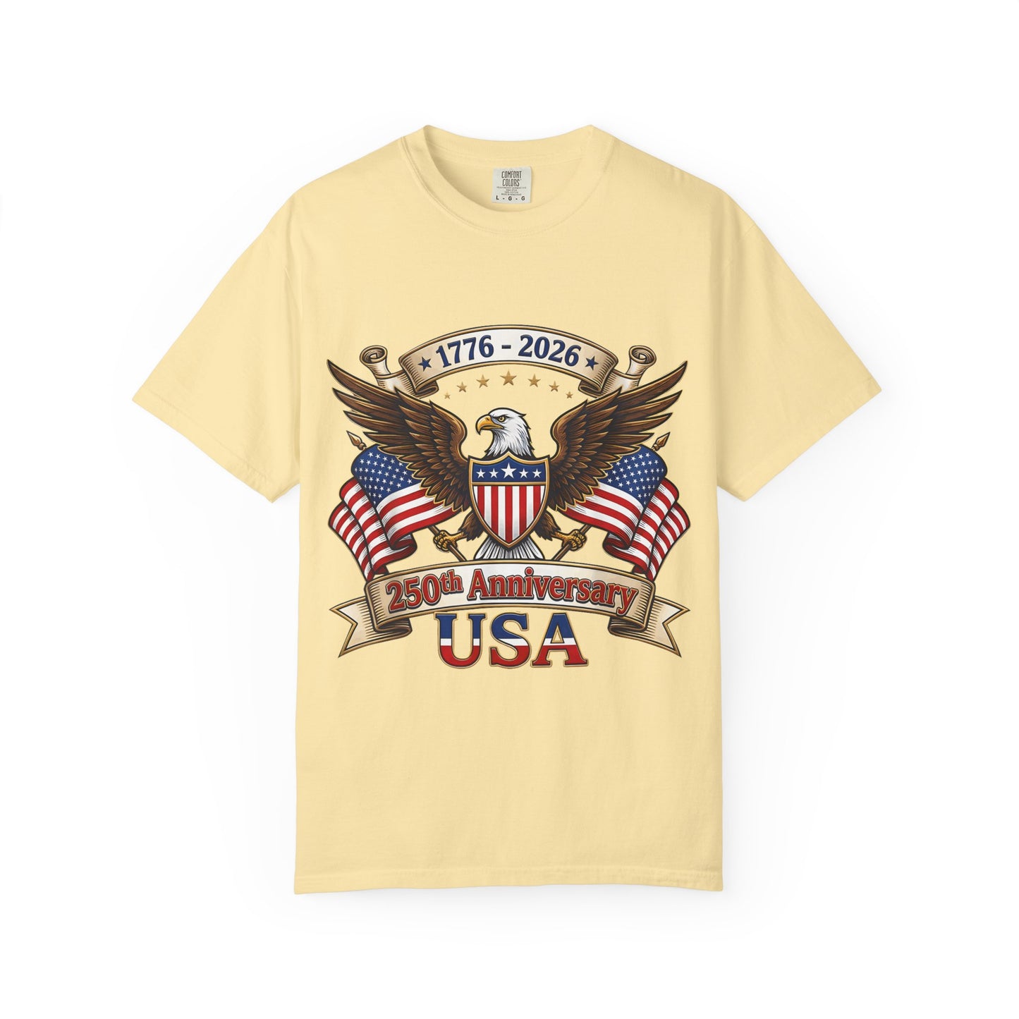 250th USA Anniversary Eagle T-Shirt — 1776–2026 Patriotic American Flag Tee