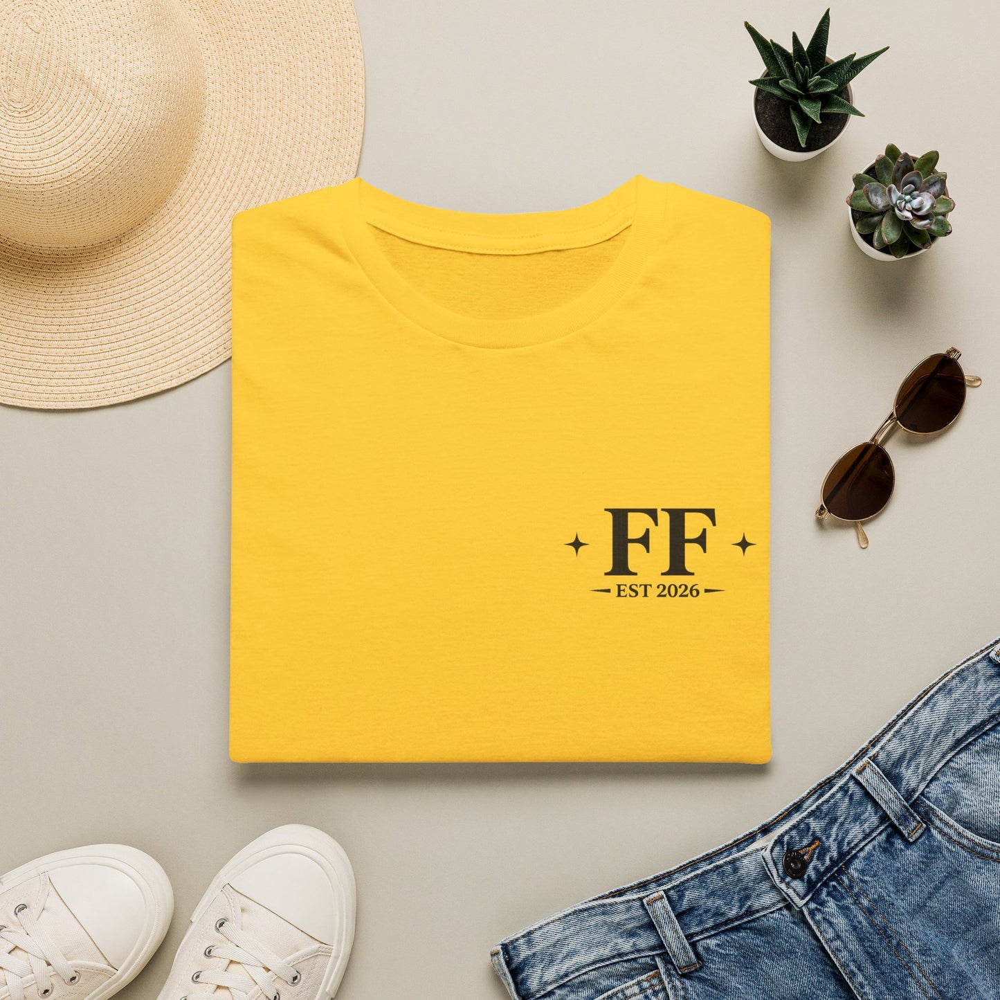 4ht of July FF Est. 2026 Minimal Logo T‑Shirt