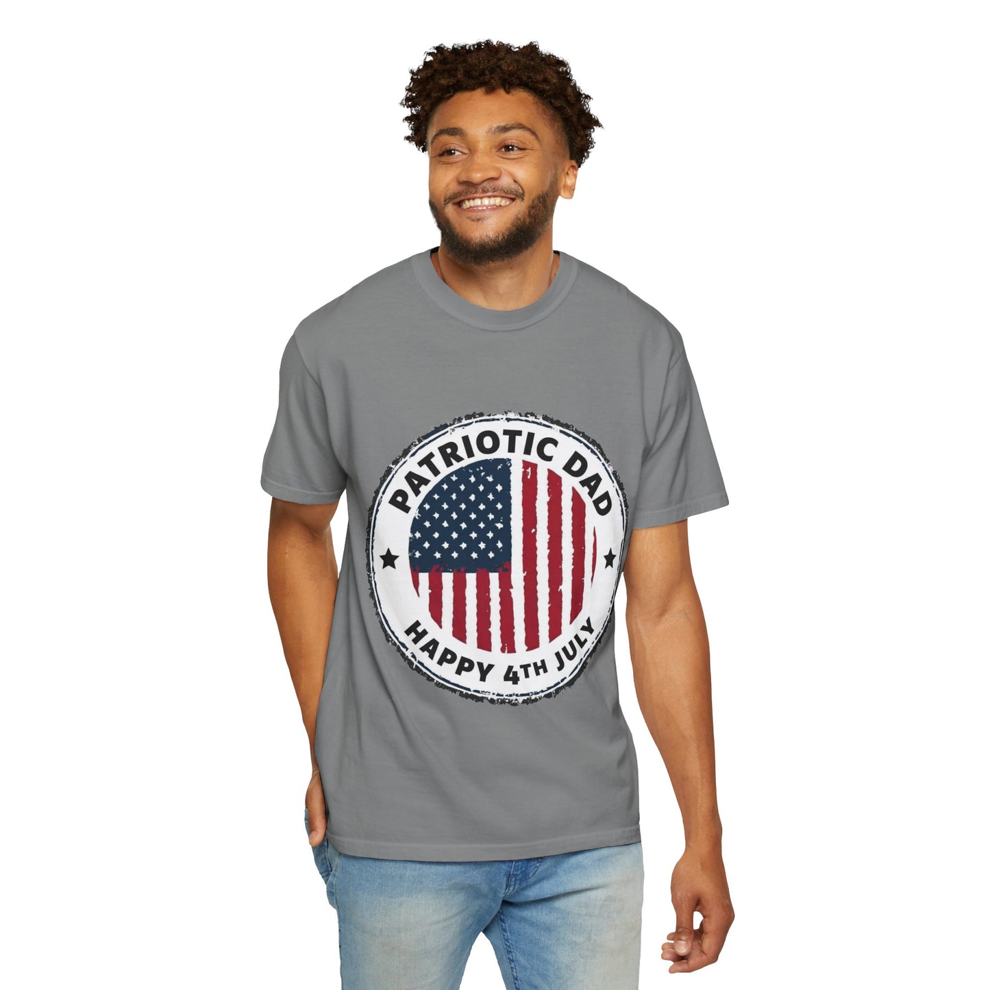 Patriotic Dad T-Shirt — Happy 4th of July American Flag Tee