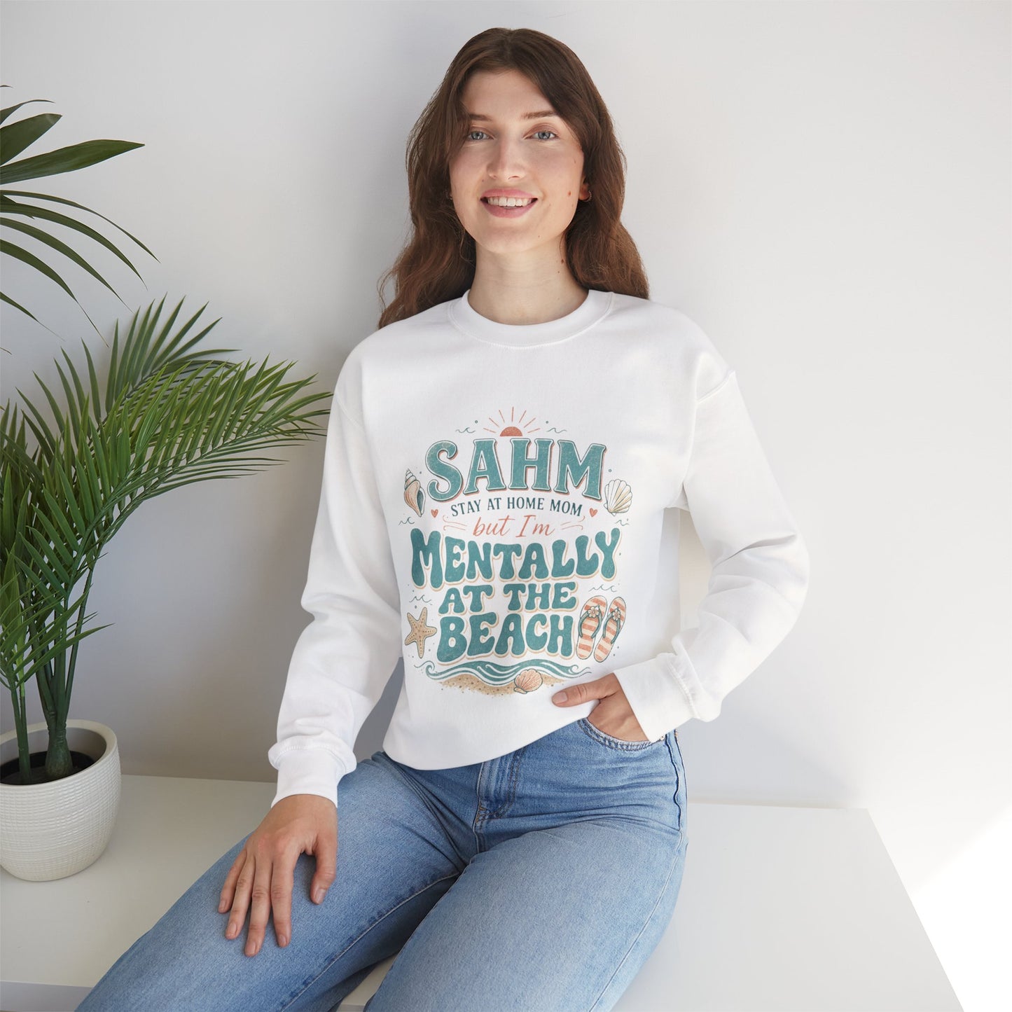 SAHM Mentally at the Beach Sweatshirt