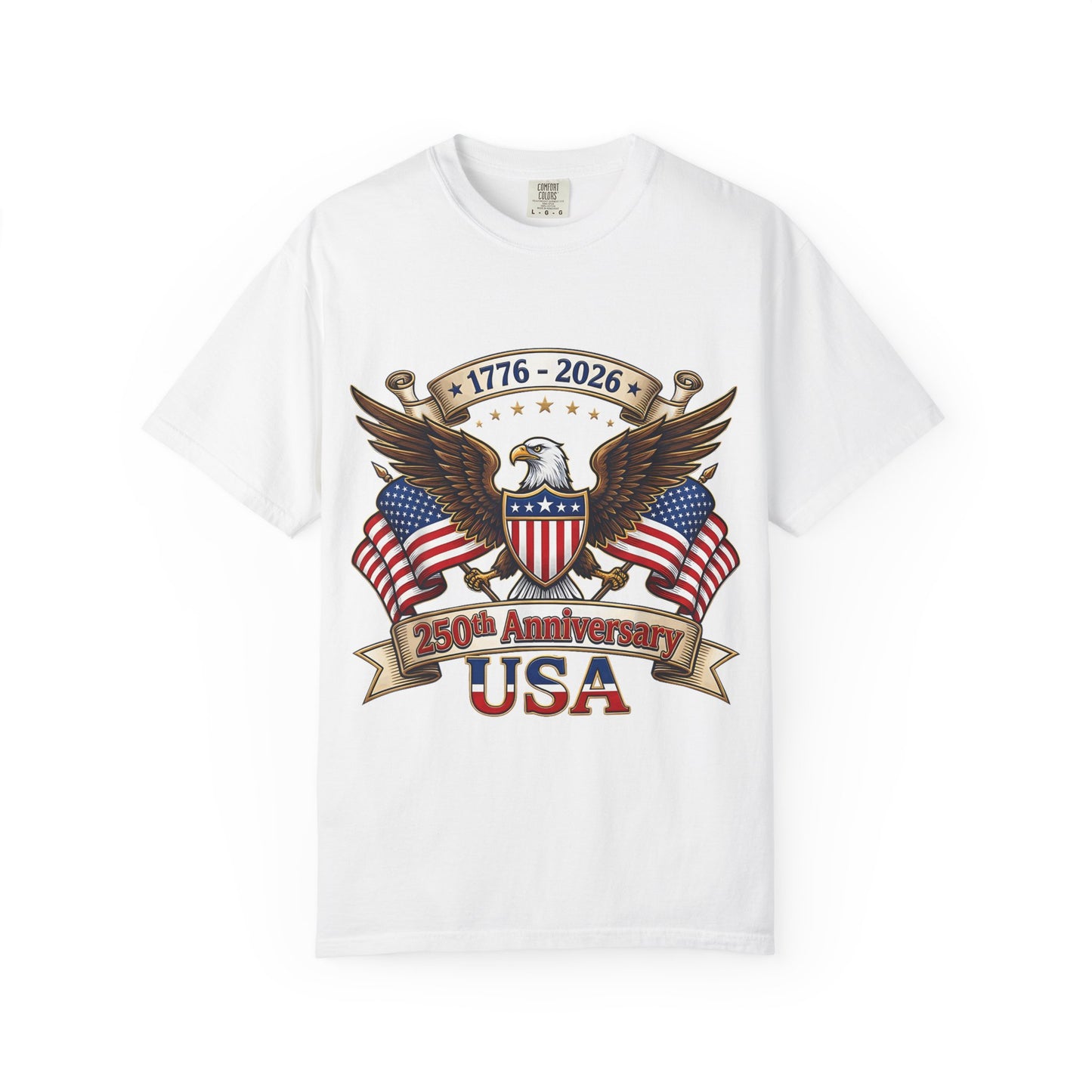 250th USA Anniversary Eagle T-Shirt — 1776–2026 Patriotic American Flag Tee