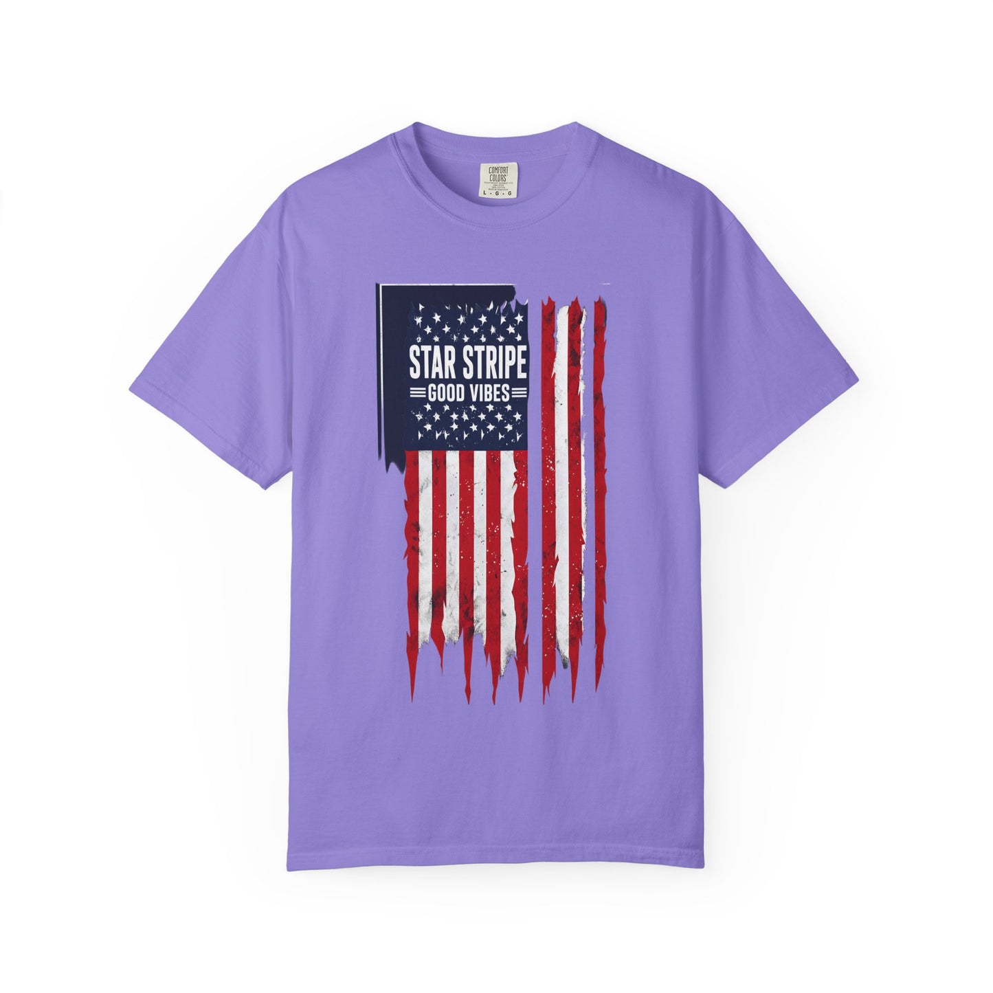 Patriotic "Star Stripe Good Vibes" T-Shirt