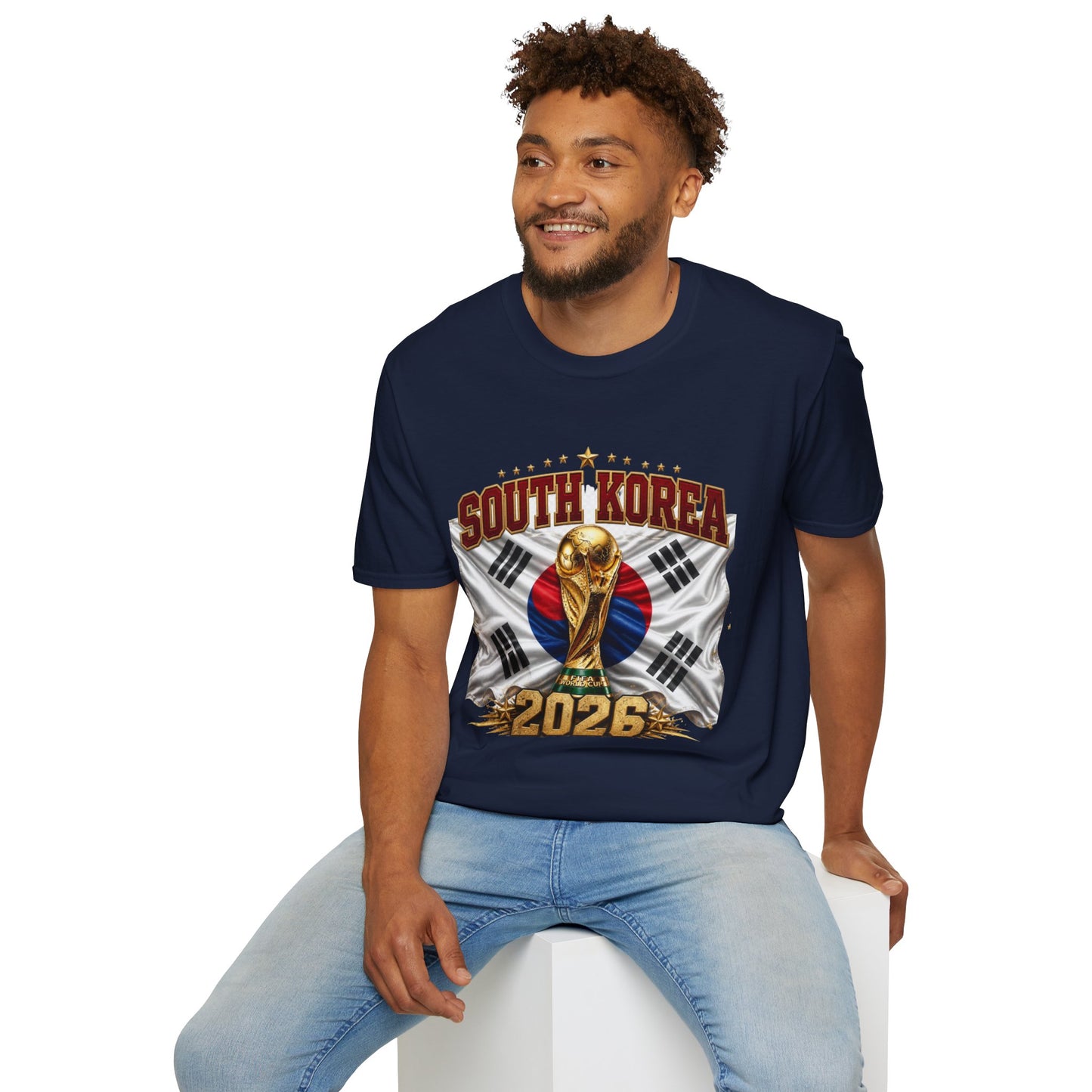 South Korea 2026 World Cup T-Shirt – Korean Flag & Trophy Soccer Tee