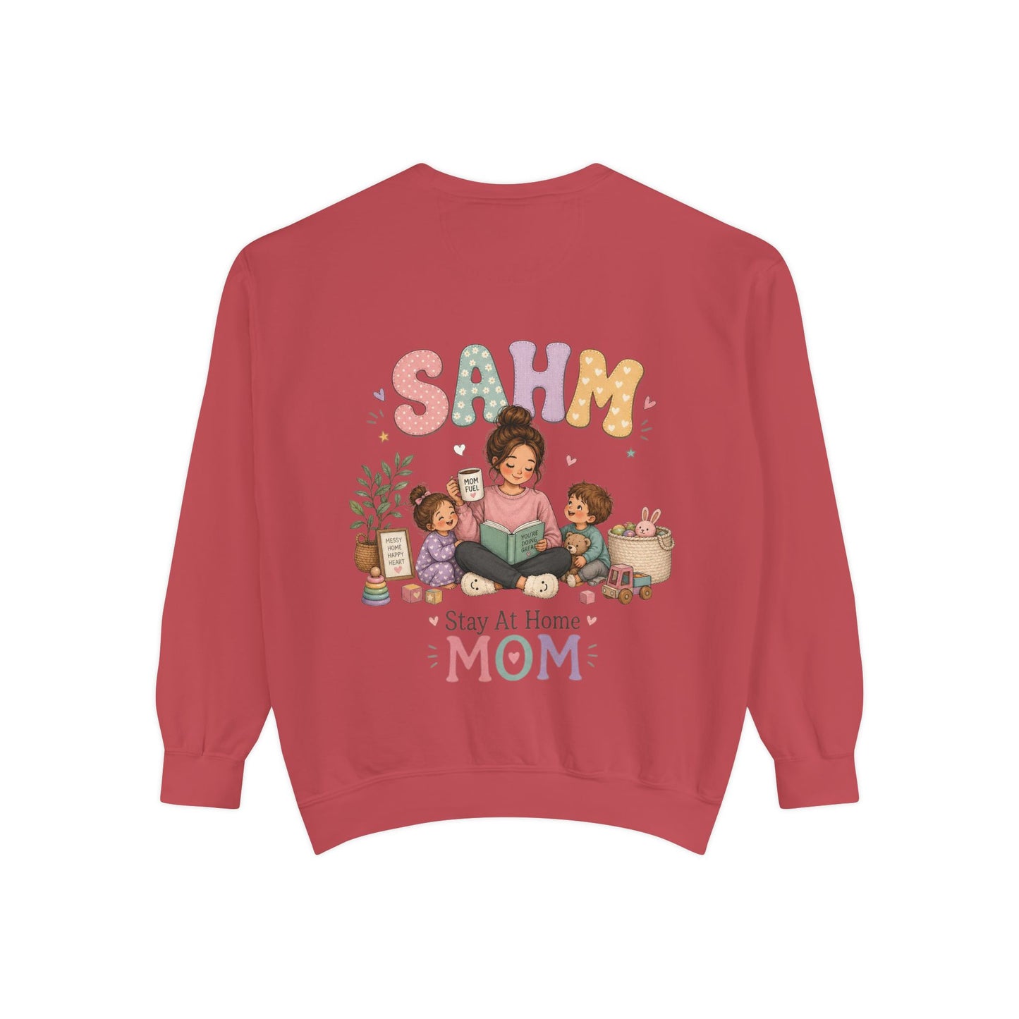 Stay At Home Mom Sweatshirt — SAHM Cozy Family Graphic Sweatshirt