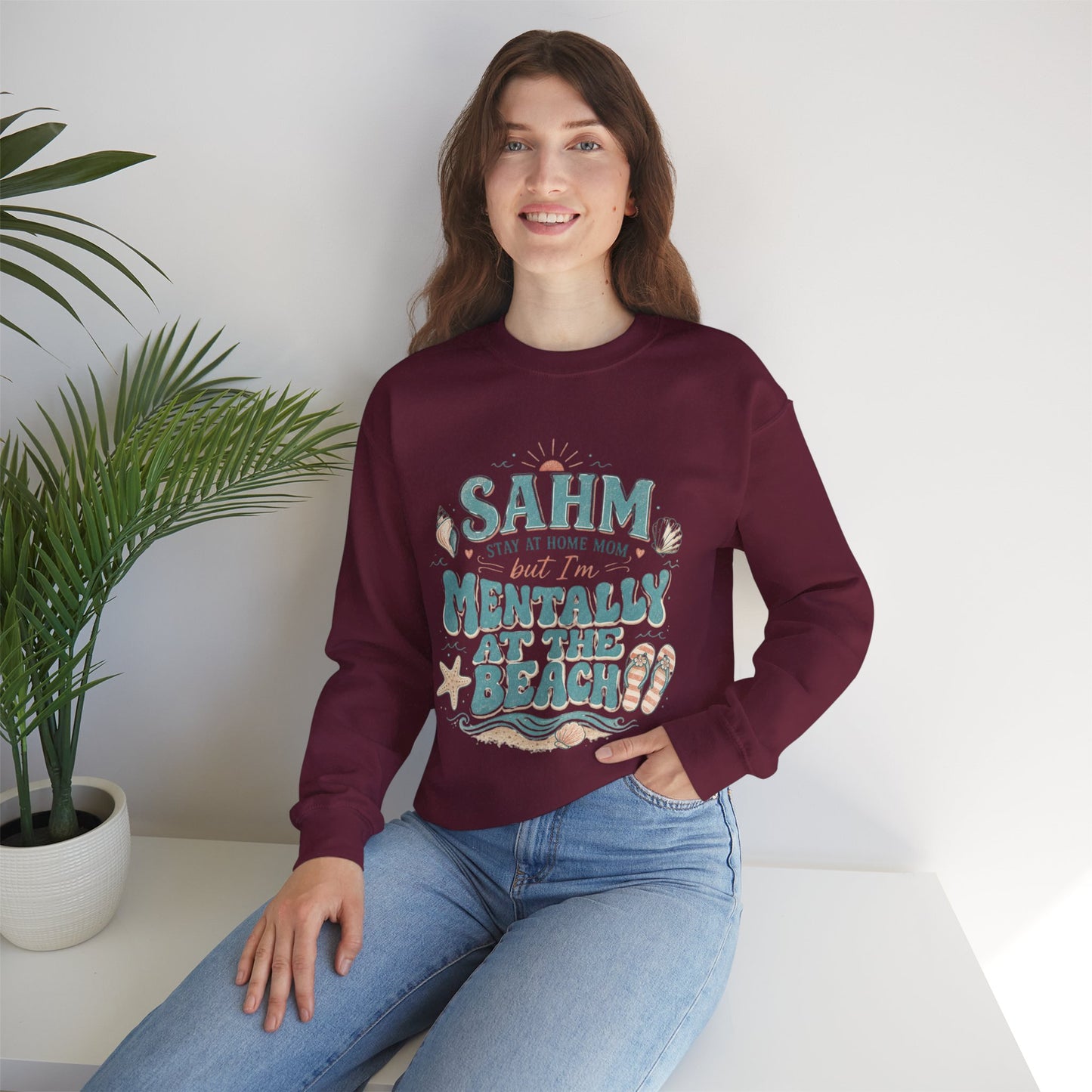 SAHM Mentally at the Beach Sweatshirt