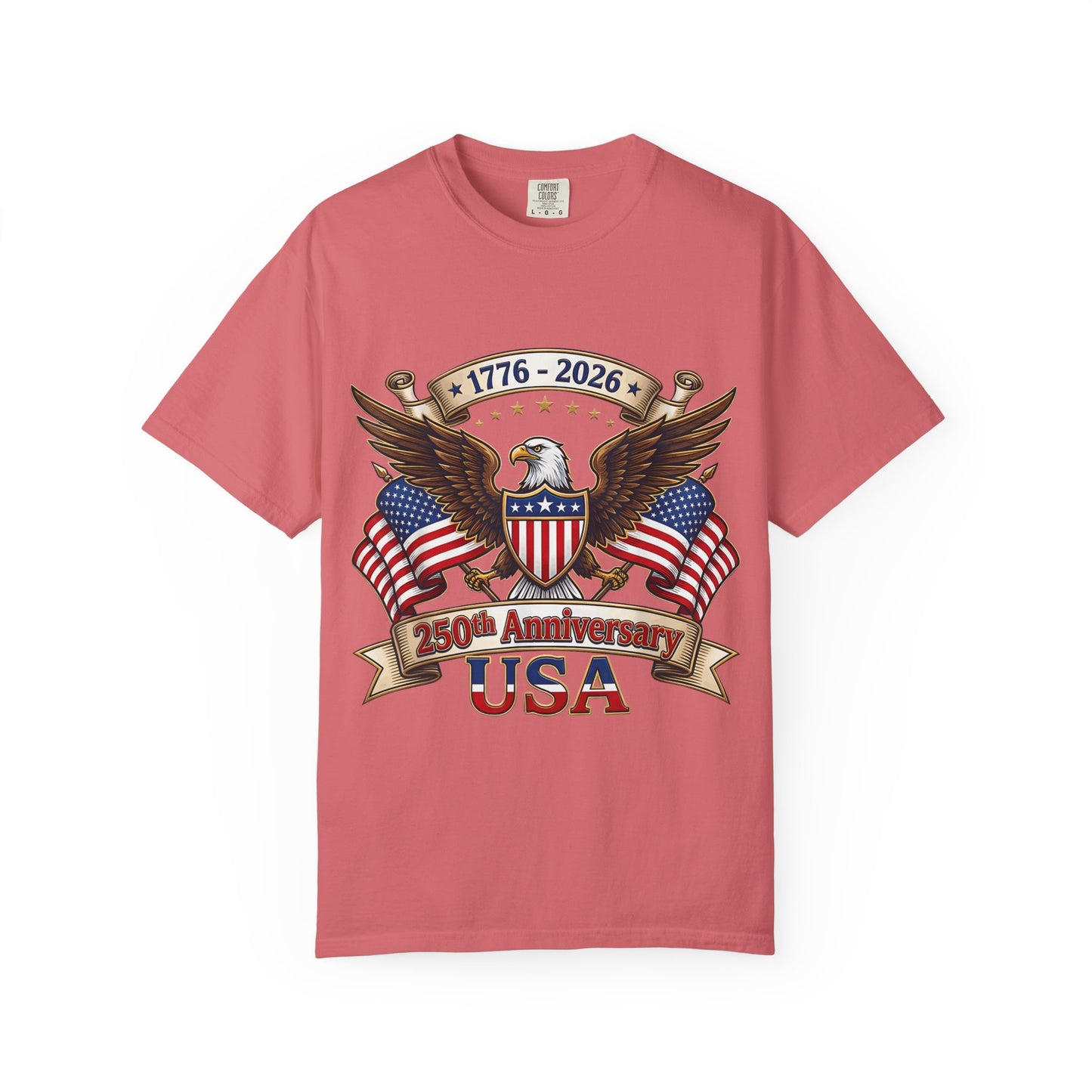 250th USA Anniversary Eagle T-Shirt — 1776–2026 Patriotic American Flag Tee