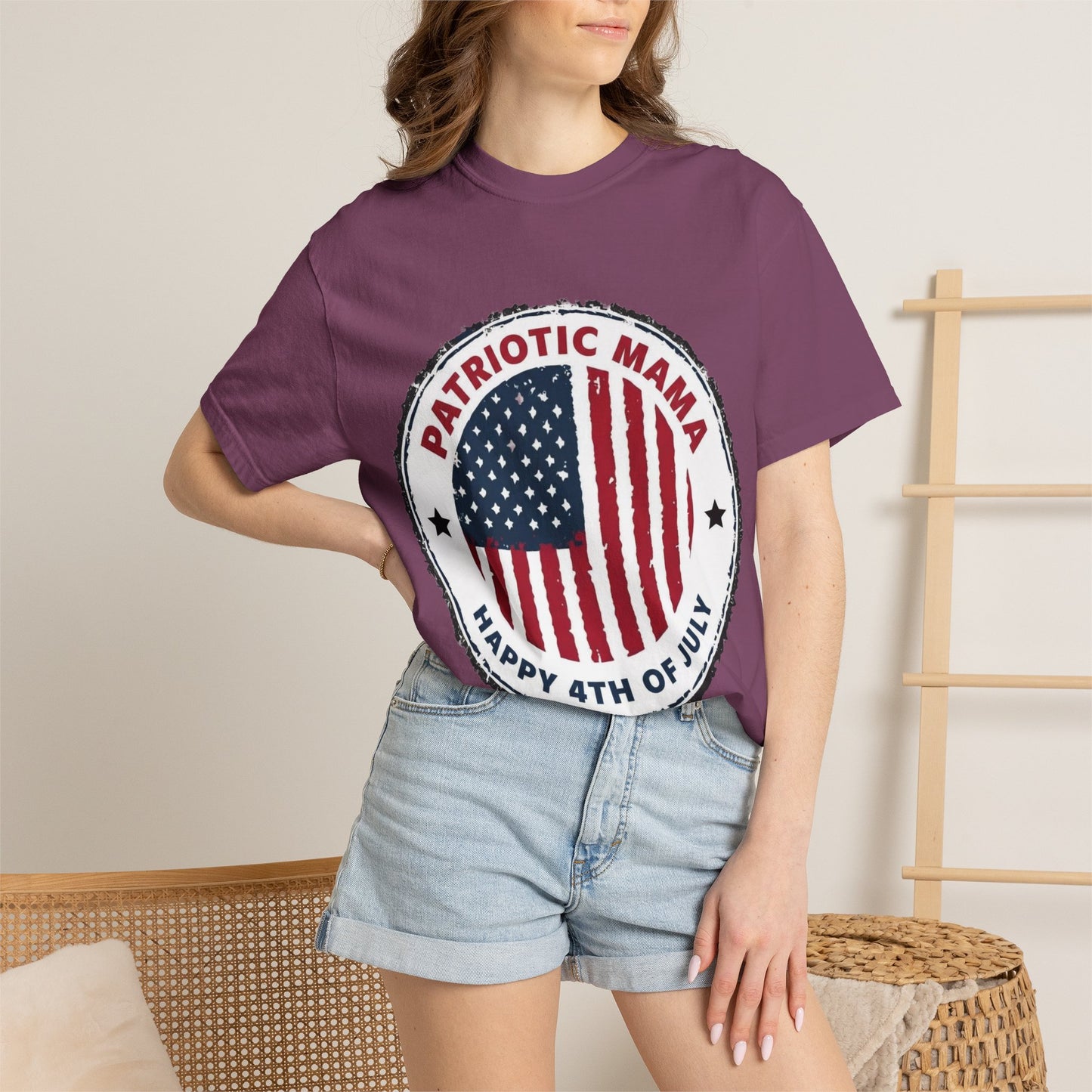 Patriotic Mama T-Shirt — Happy 4th of July American Flag Tee