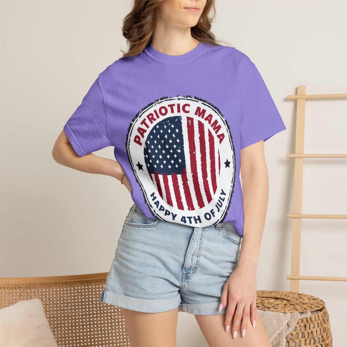 Patriotic Mama T-Shirt — Happy 4th of July American Flag Tee