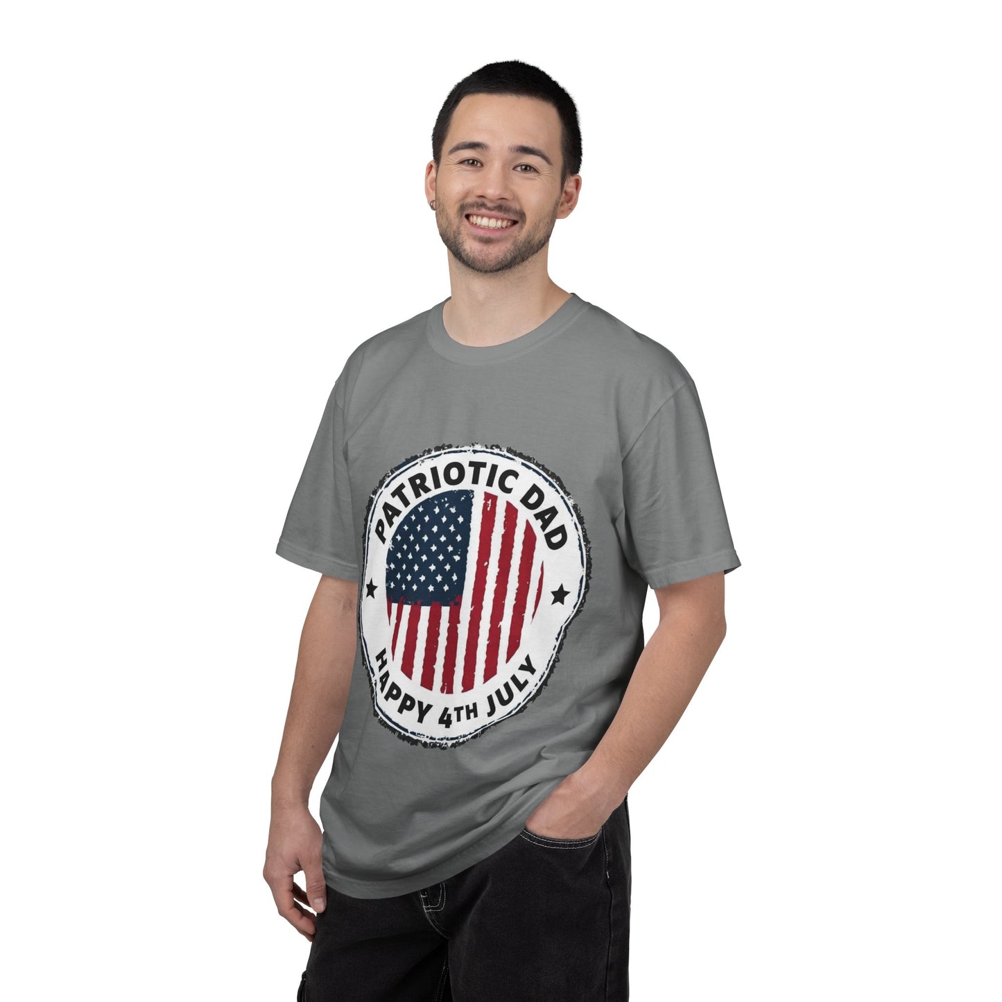 Patriotic Dad T-Shirt — Happy 4th of July American Flag Tee