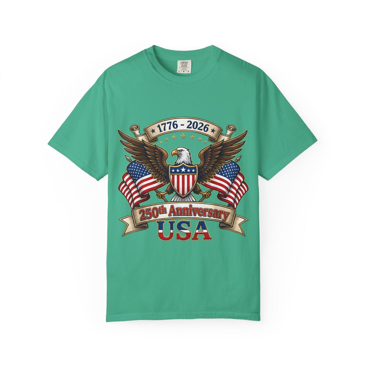 250th USA Anniversary Eagle T-Shirt — 1776–2026 Patriotic American Flag Tee