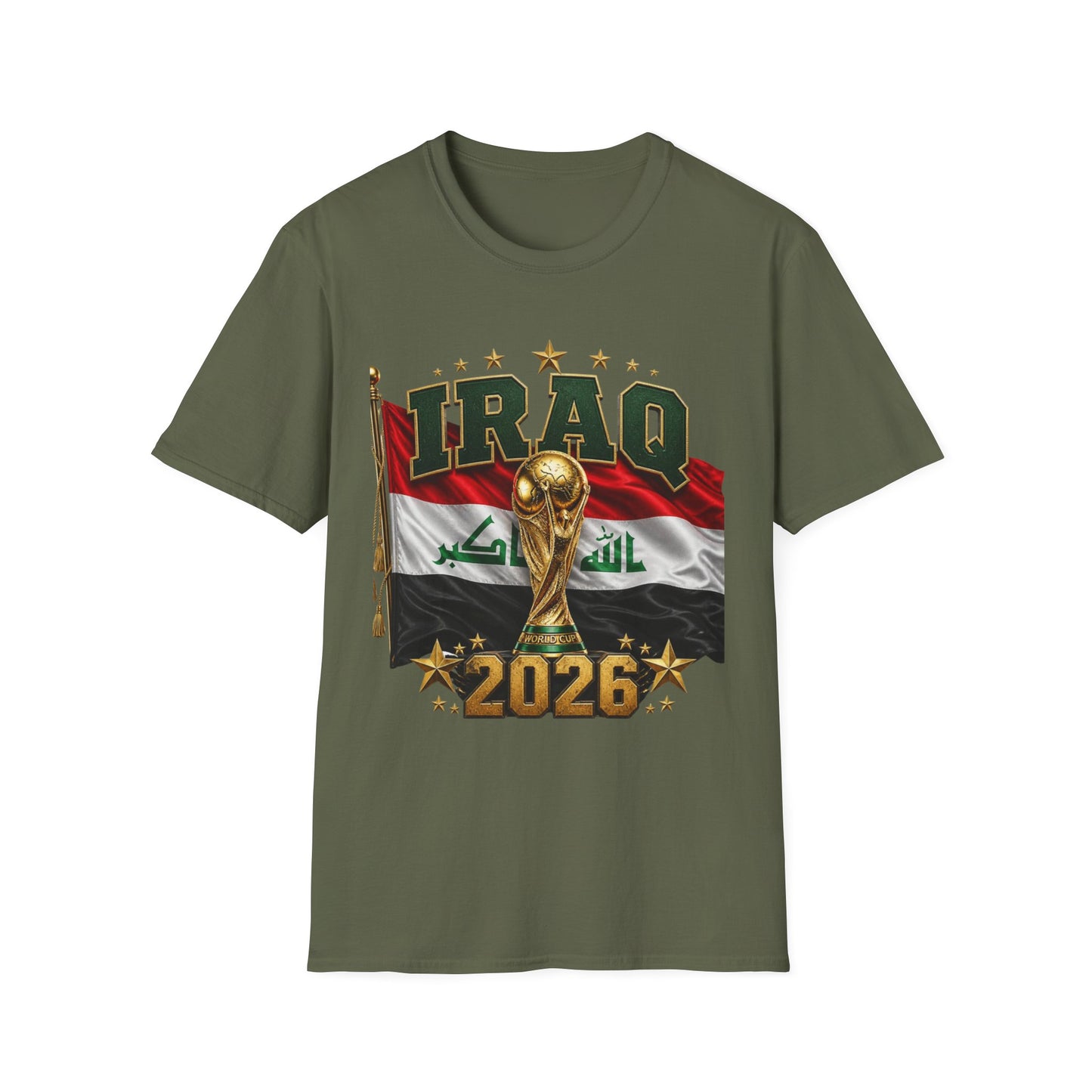 Iraq 2026 World Cup T‑Shirt — National Flag Soccer Fan Tee