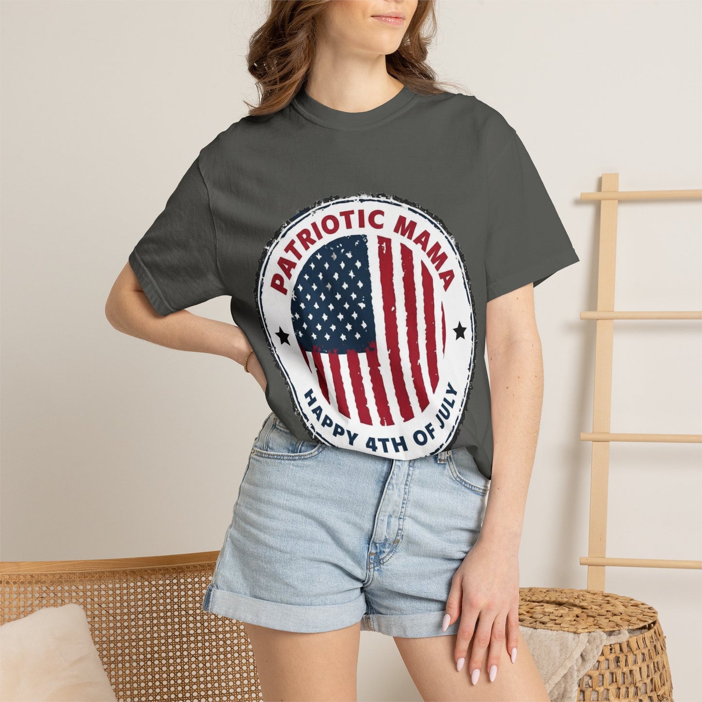 Patriotic Mama T-Shirt — Happy 4th of July American Flag Tee