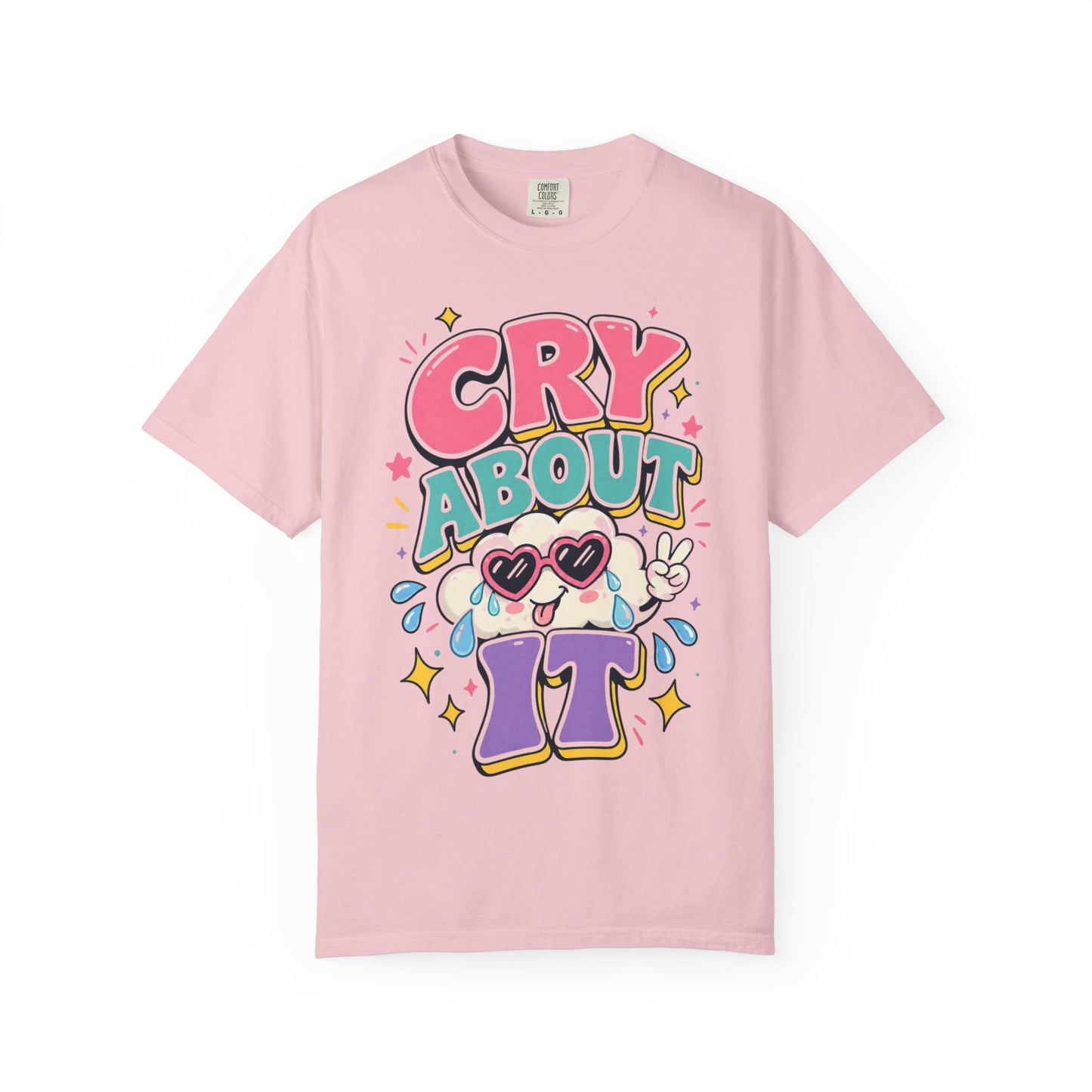 Cry About It T-Shirt — Cute Cartoon Sad Cloud Graphic Tee