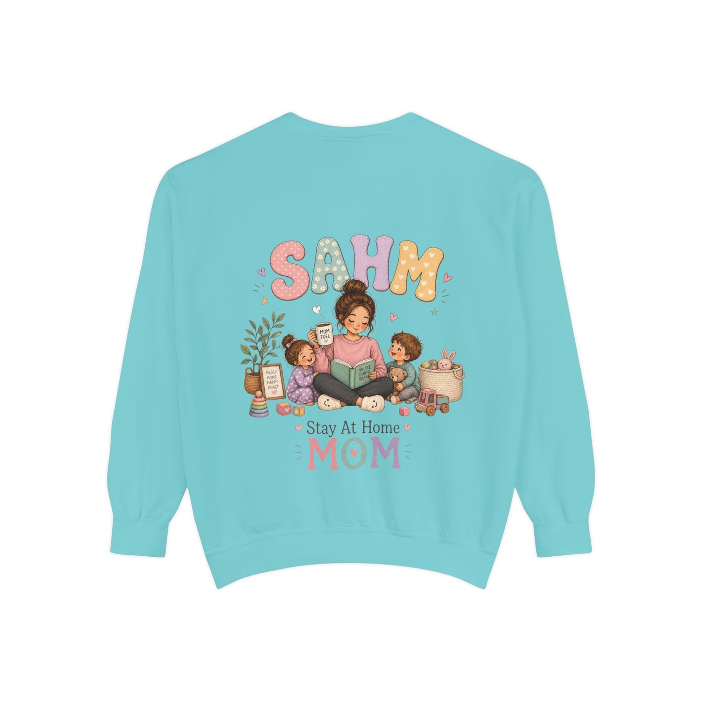 Stay At Home Mom Sweatshirt — SAHM Cozy Family Graphic Sweatshirt