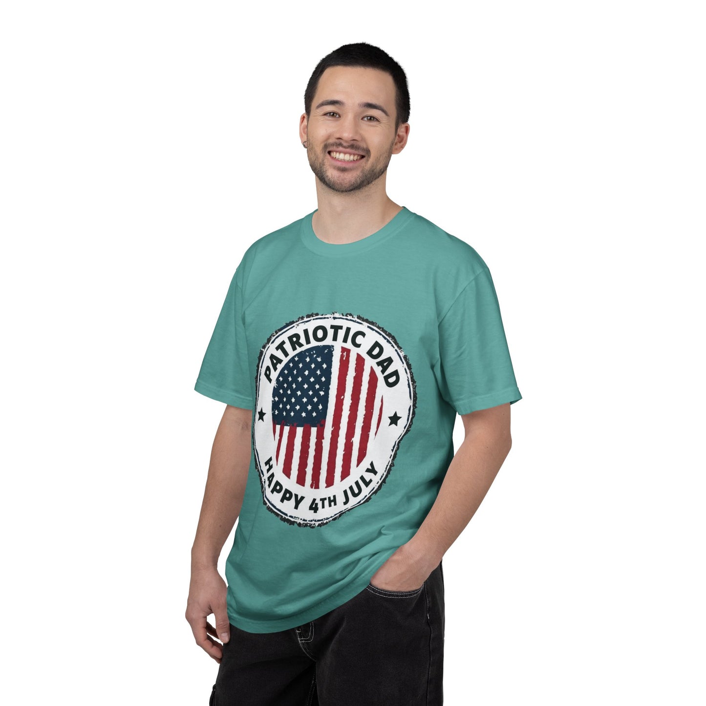 Patriotic Dad T-Shirt — Happy 4th of July American Flag Tee