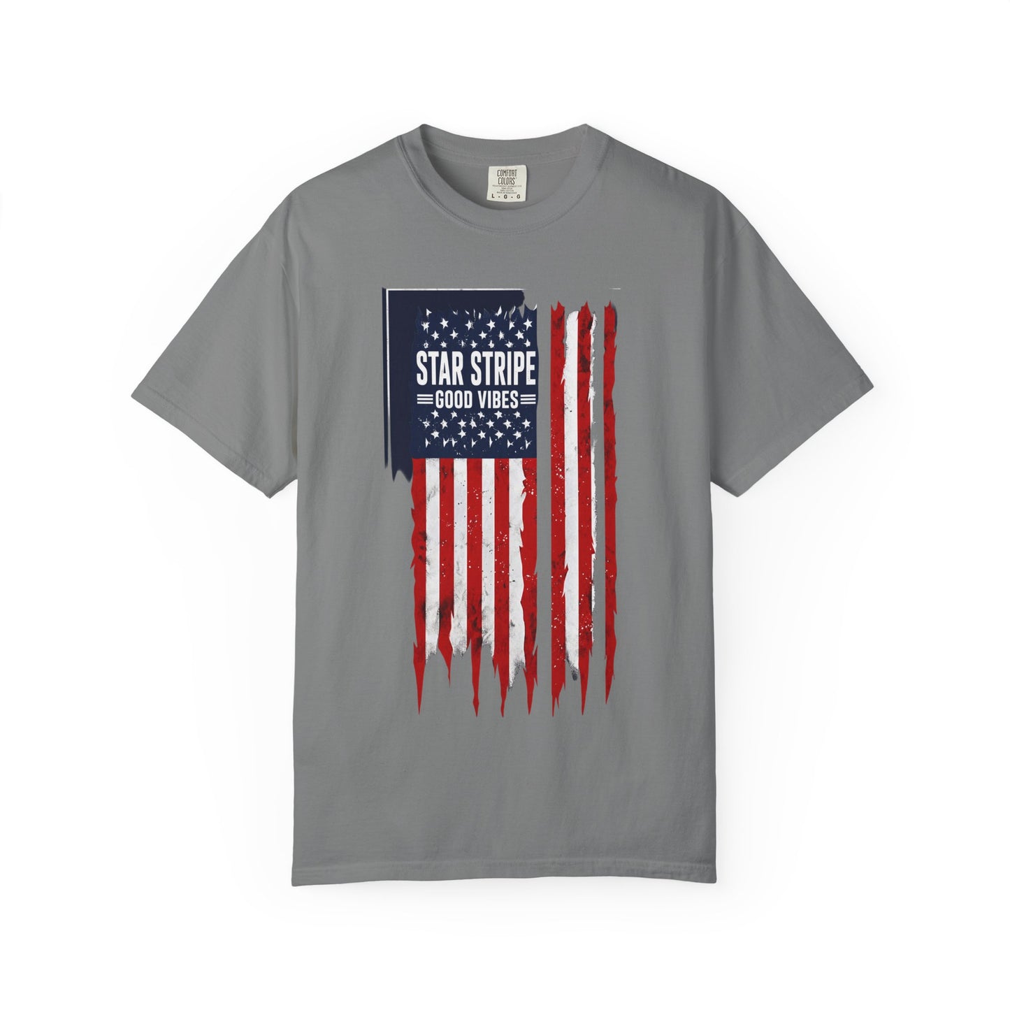 Patriotic "Star Stripe Good Vibes" T-Shirt