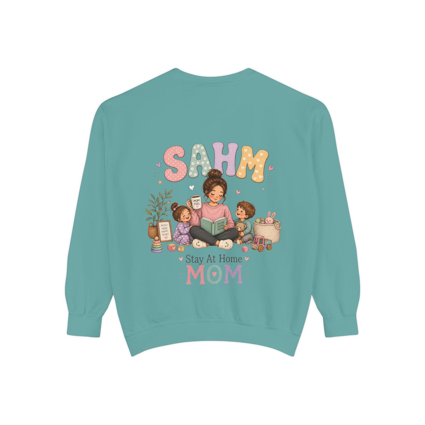 Stay At Home Mom Sweatshirt — SAHM Cozy Family Graphic Sweatshirt