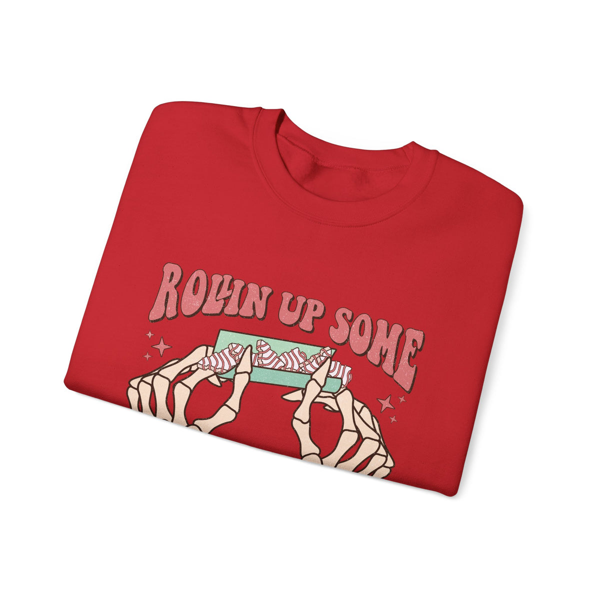 Christmas Spirit Sweatshirt — "Rollin Up Some Christmas Spirit" Holiday Crewneck