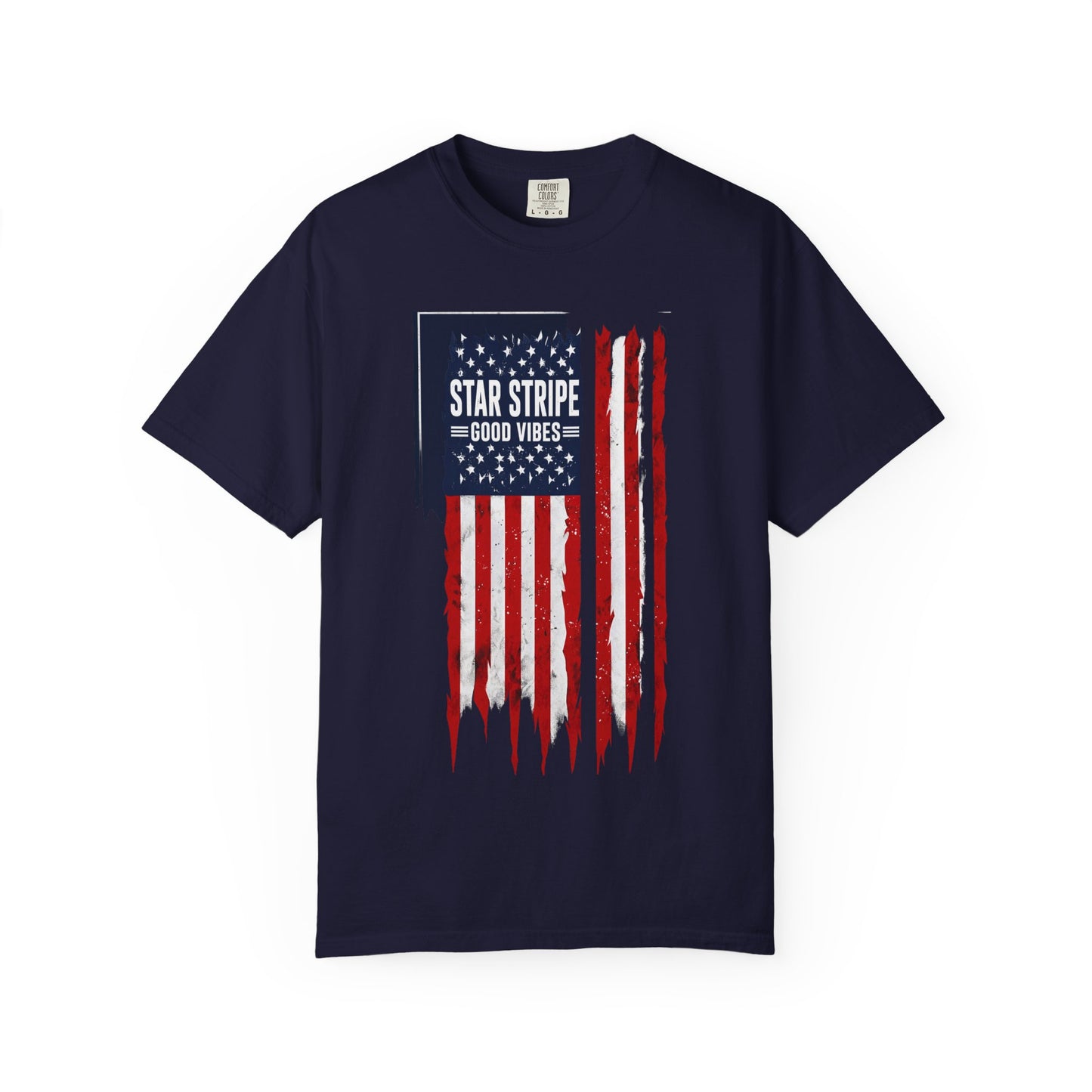 Patriotic "Star Stripe Good Vibes" T-Shirt