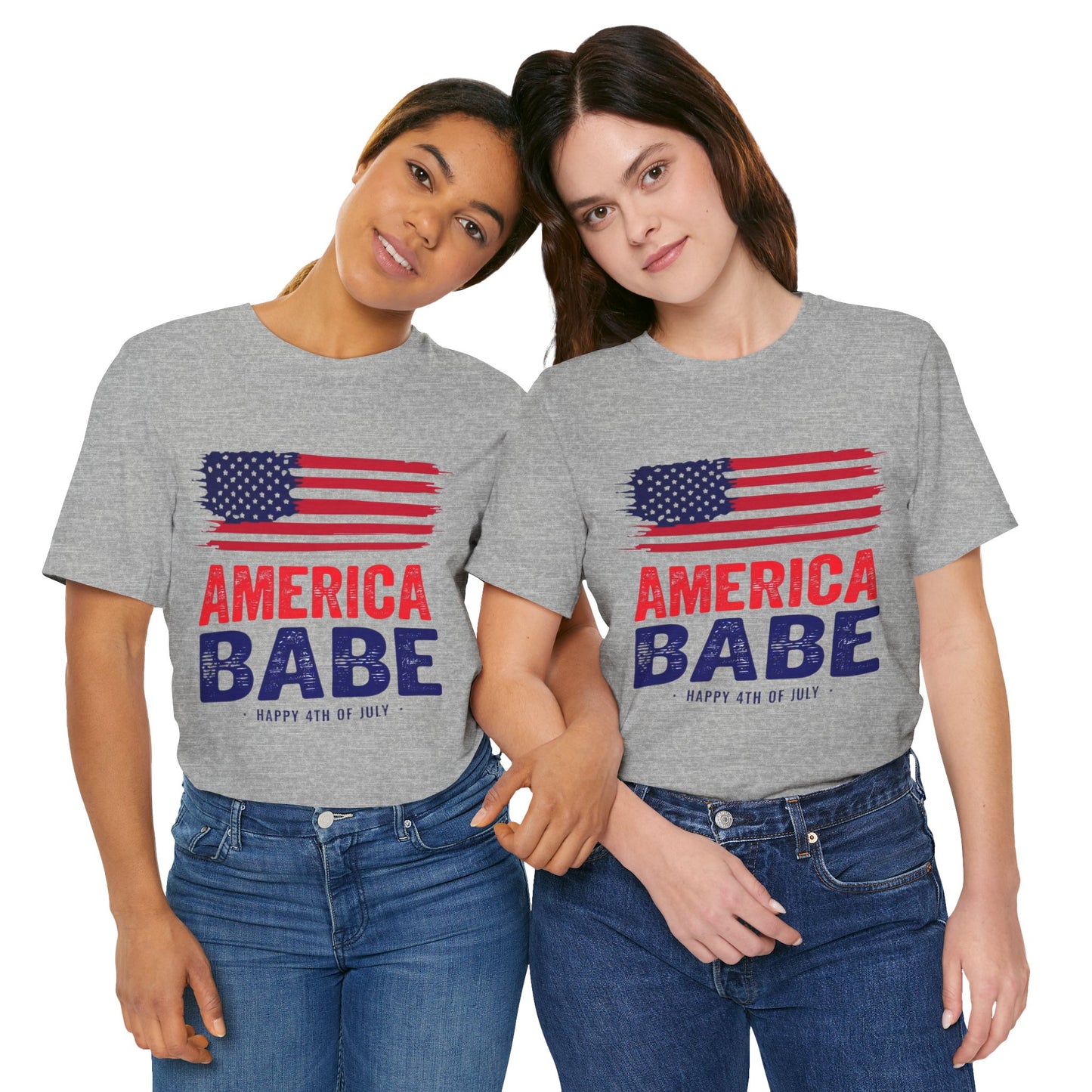 America Babe T-Shirt — Patriotic 4th of July Flag Tee