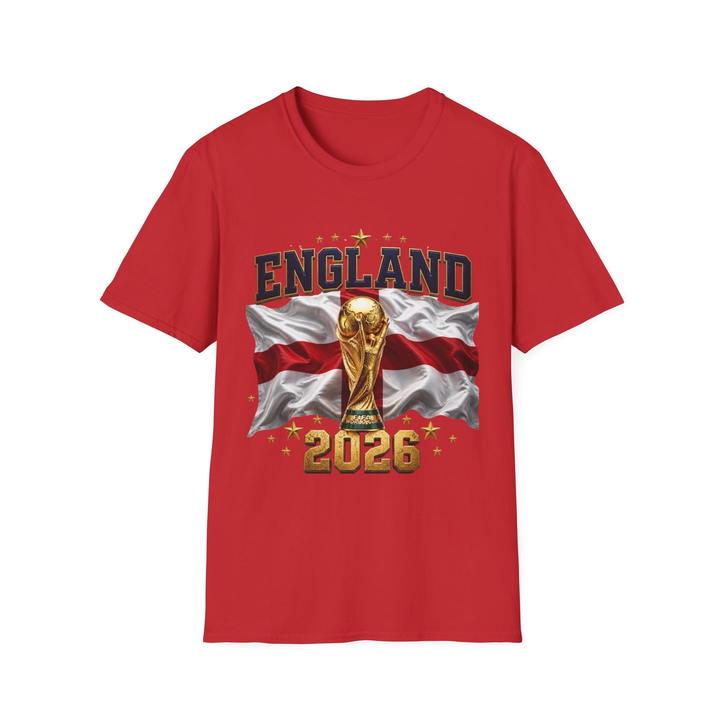 England 2026 World Cup T-Shirt — Trophy & Flag Football Fan Tee