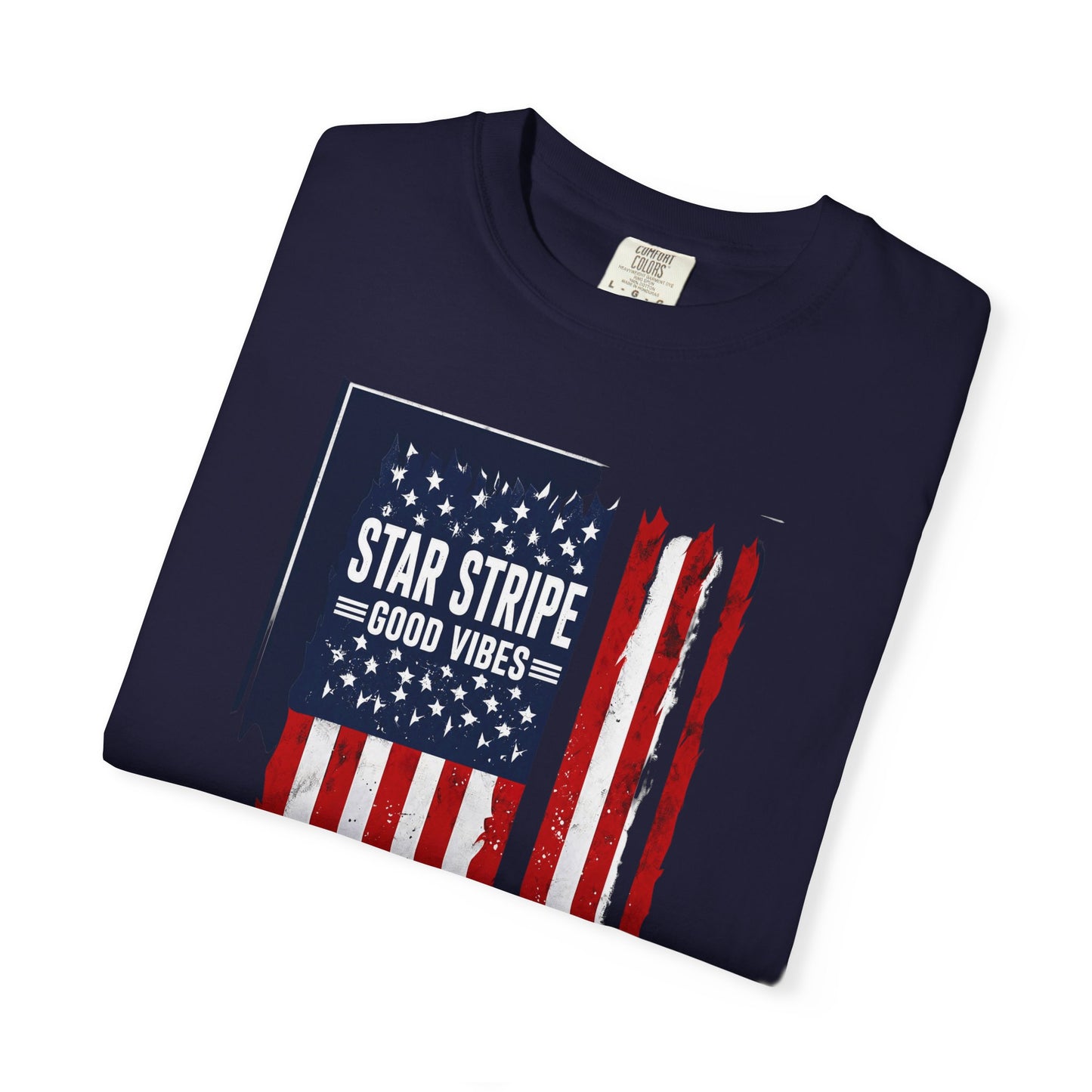 Patriotic "Star Stripe Good Vibes" T-Shirt