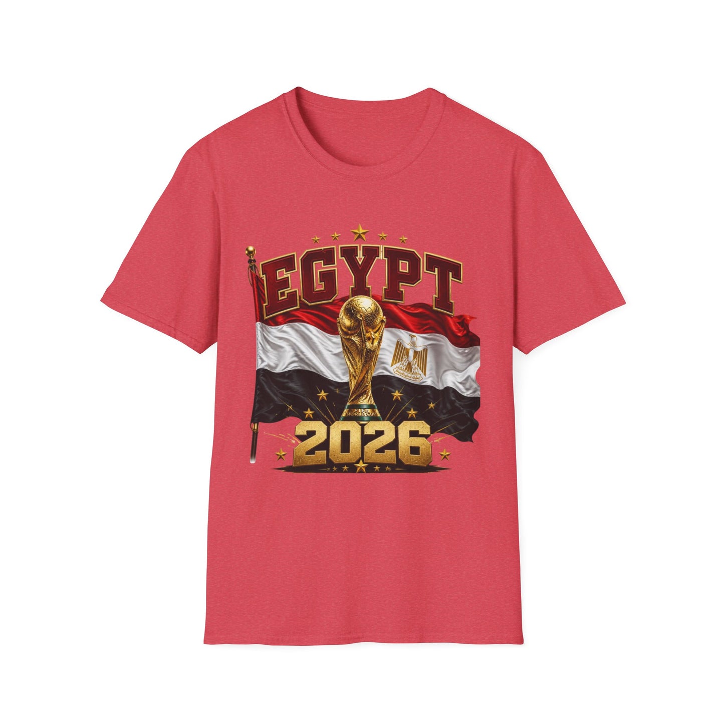 Egypt 2026 Soccer World Cup T-Shirt — Egyptian Flag & Trophy Football Tee