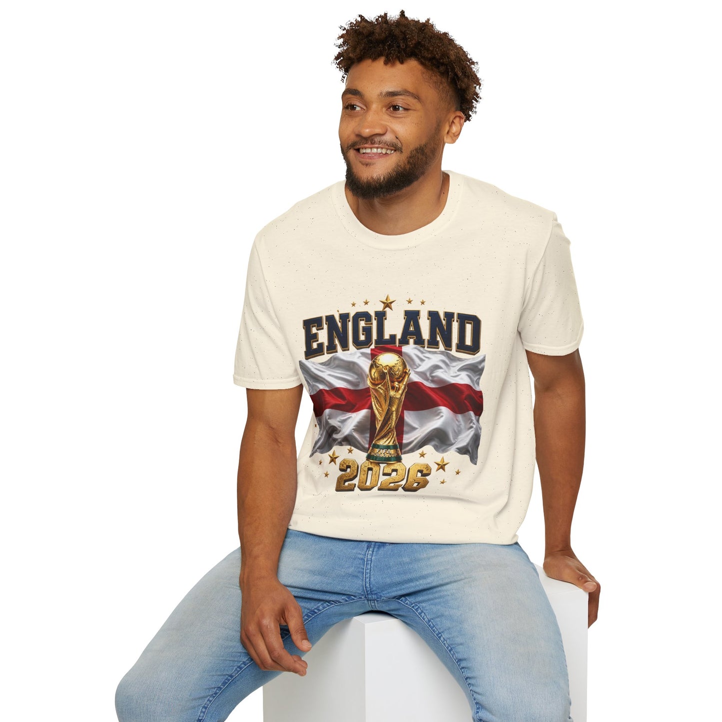 England 2026 World Cup T-Shirt — Trophy & Flag Football Fan Tee