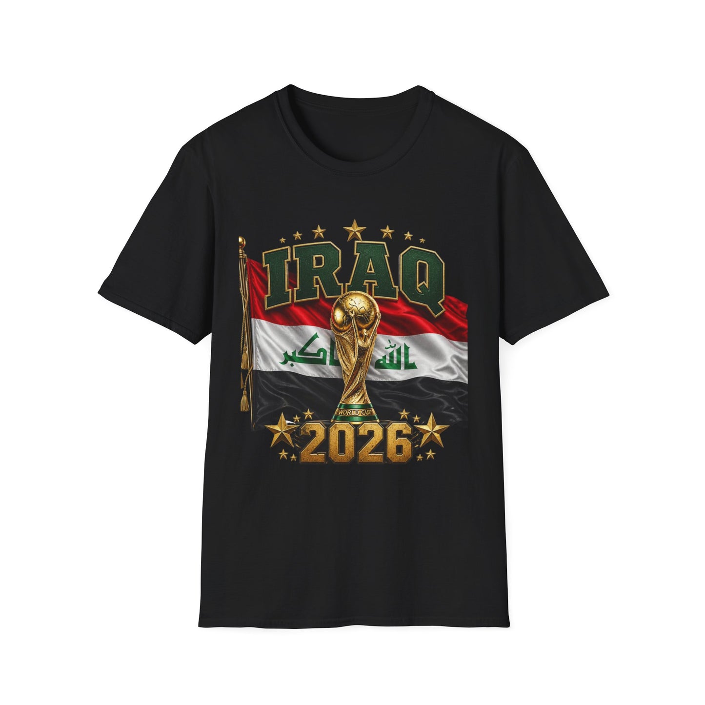 Iraq 2026 World Cup T‑Shirt — National Flag Soccer Fan Tee