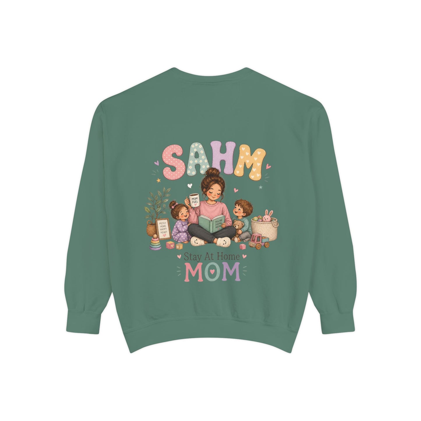 Stay At Home Mom Sweatshirt — SAHM Cozy Family Graphic Sweatshirt