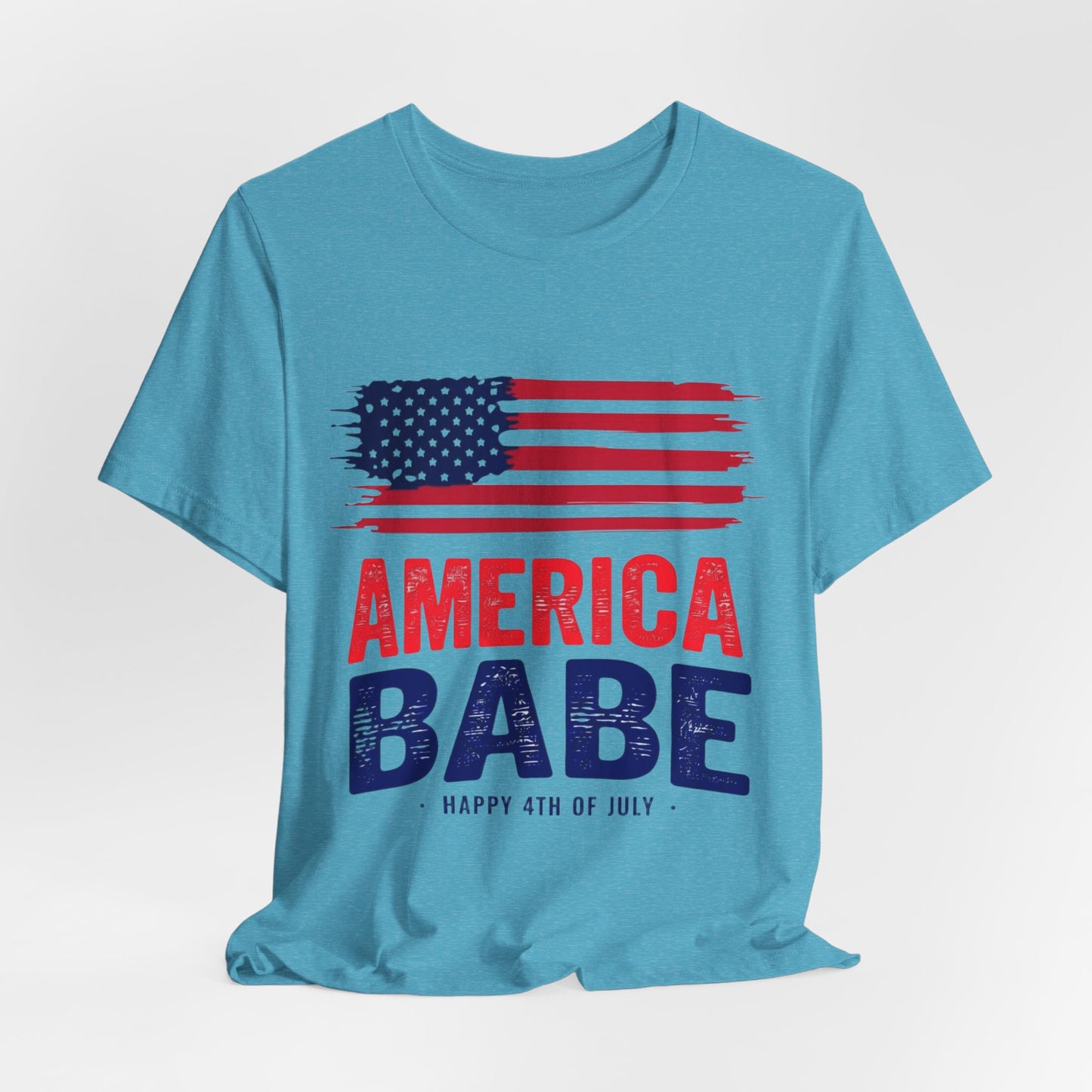 America Babe T-Shirt — Patriotic 4th of July Flag Tee
