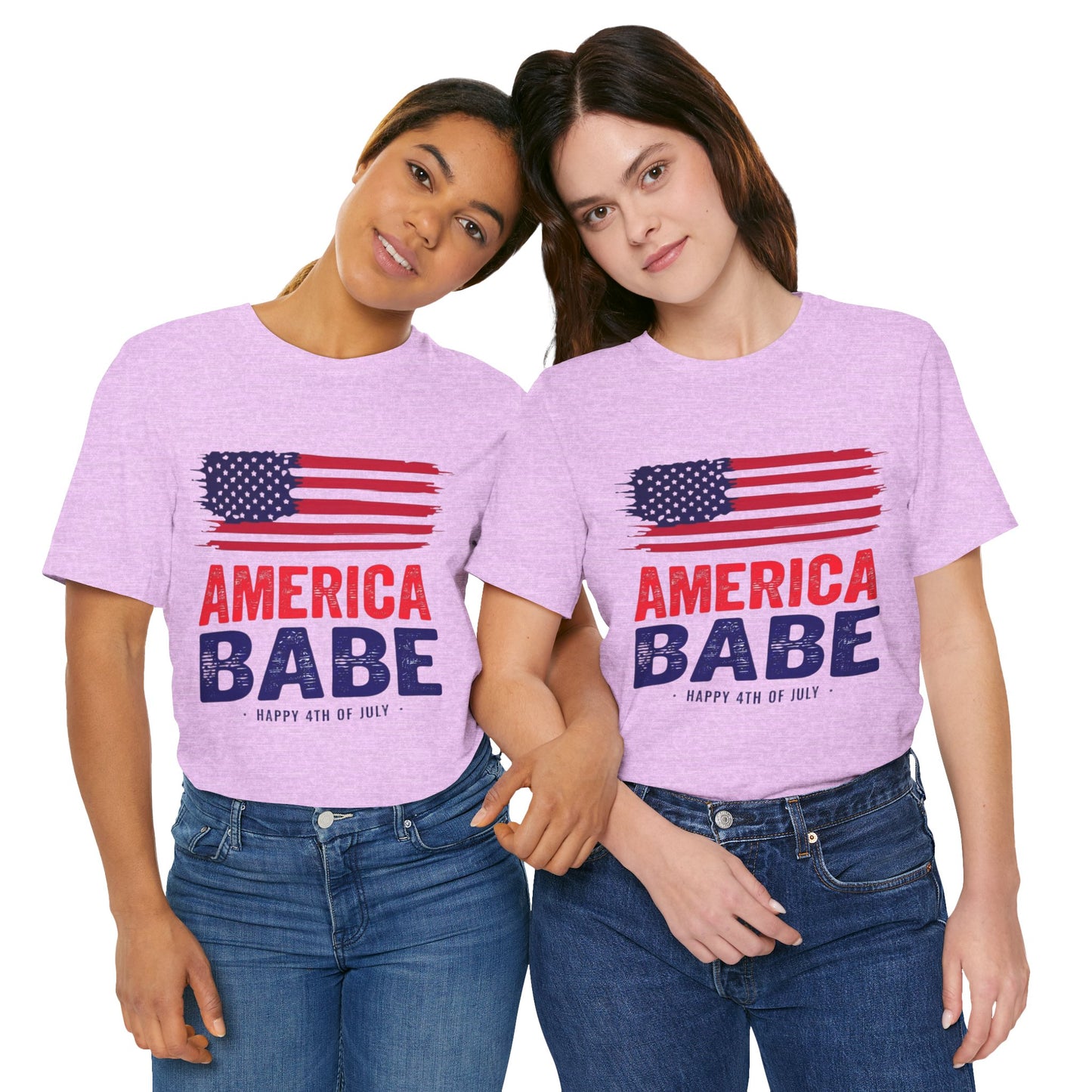 America Babe T-Shirt — Patriotic 4th of July Flag Tee