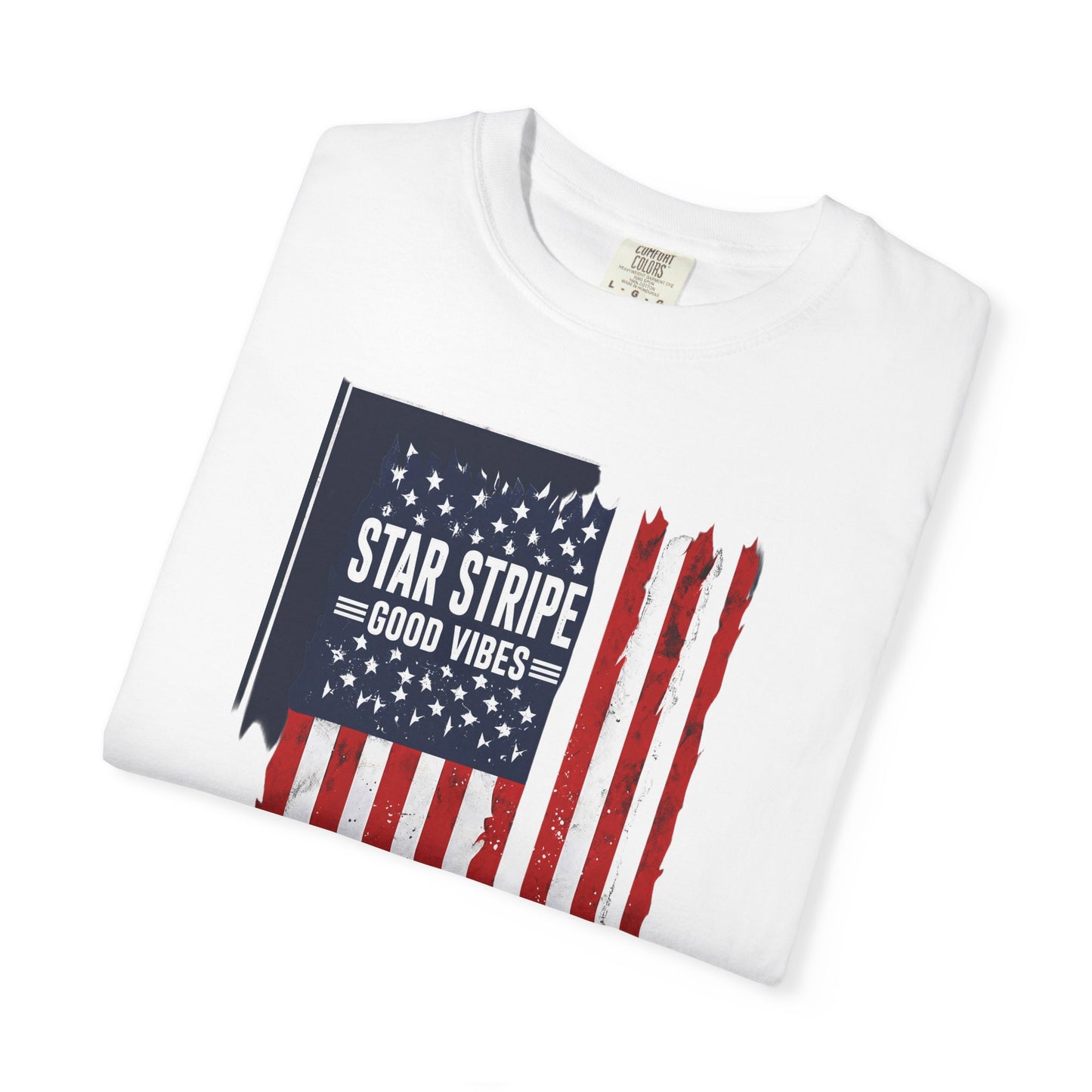 Patriotic "Star Stripe Good Vibes" T-Shirt
