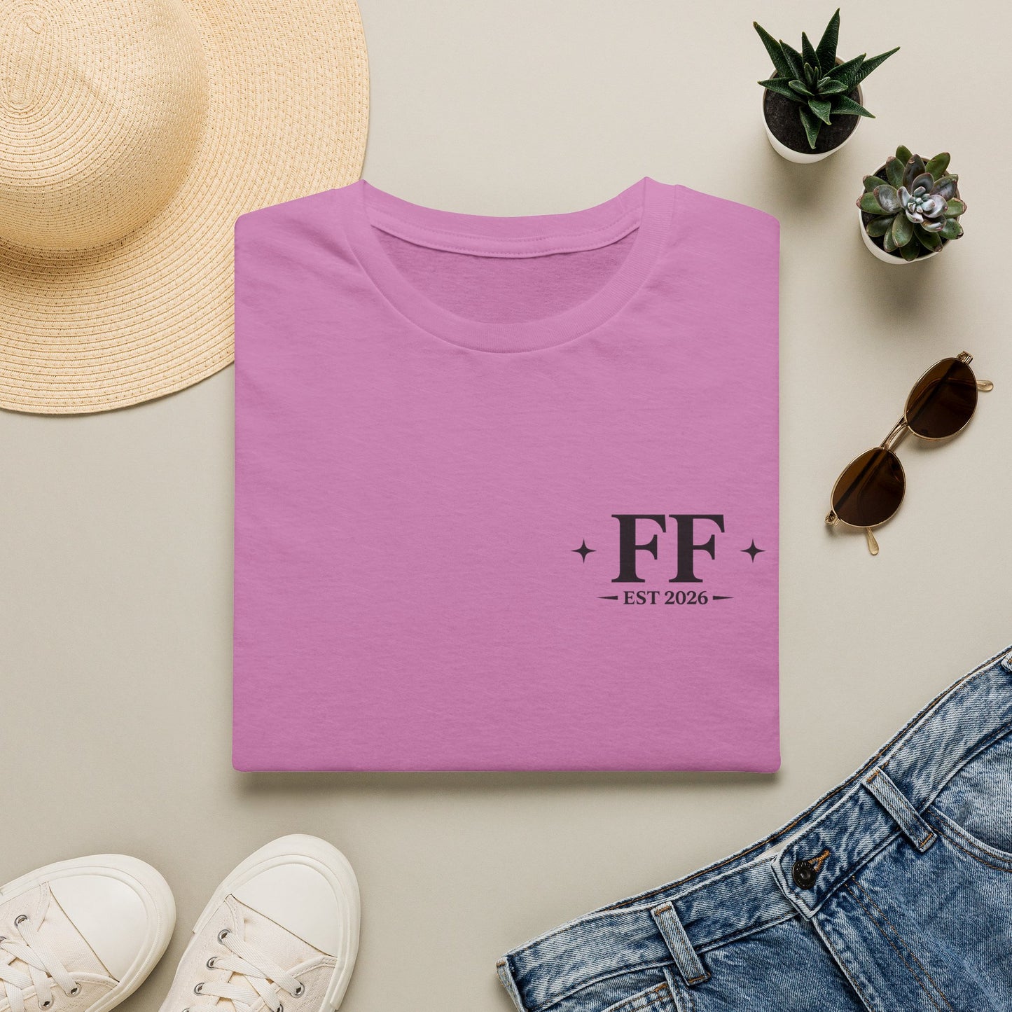 4ht of July FF Est. 2026 Minimal Logo T‑Shirt