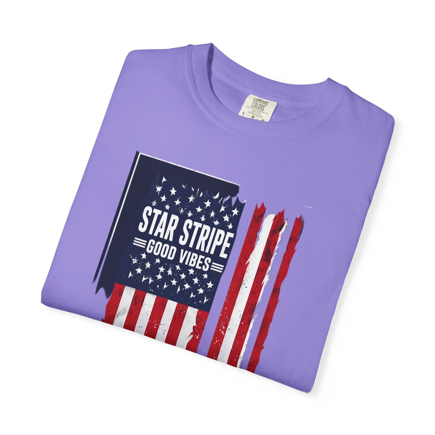 Patriotic "Star Stripe Good Vibes" T-Shirt
