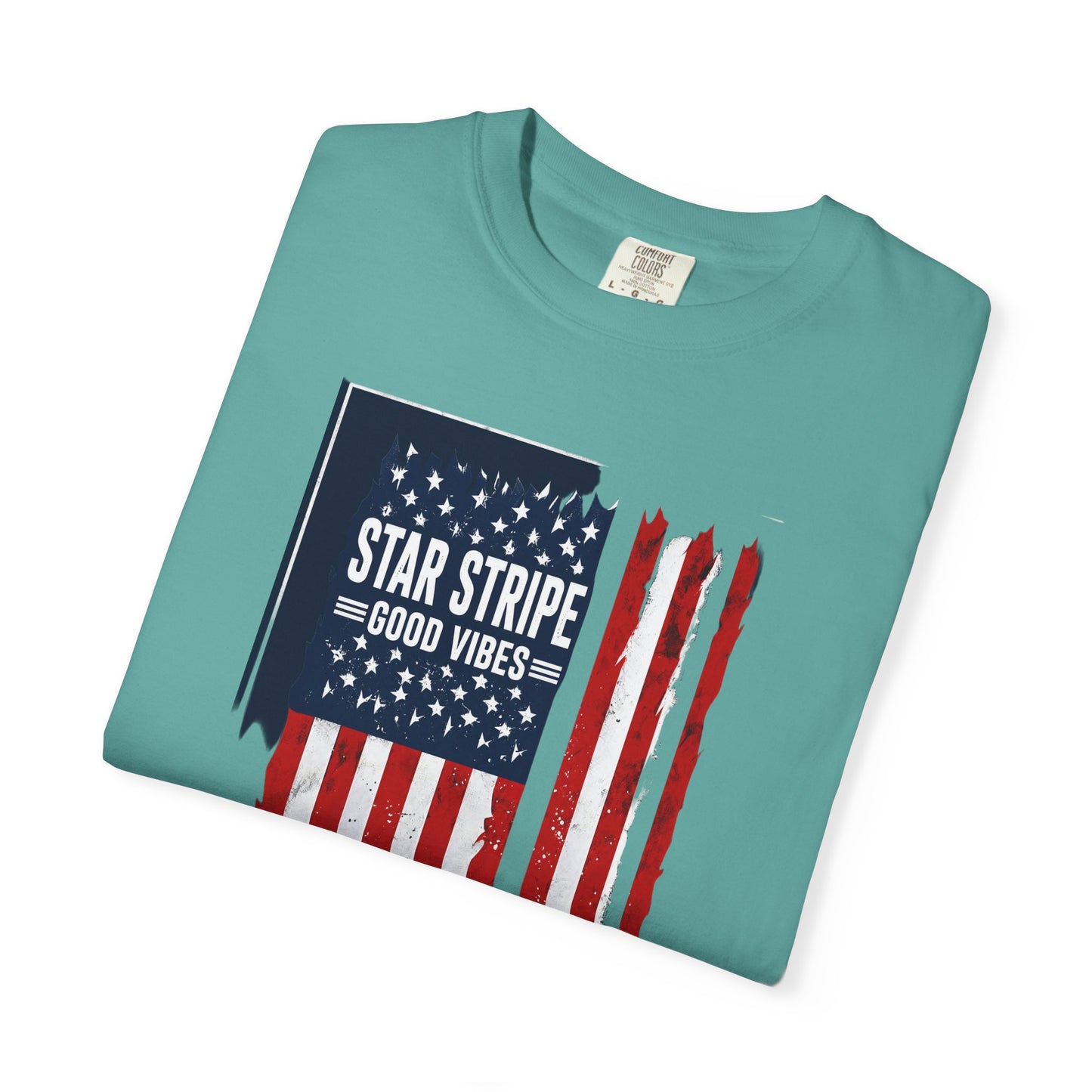 Patriotic "Star Stripe Good Vibes" T-Shirt