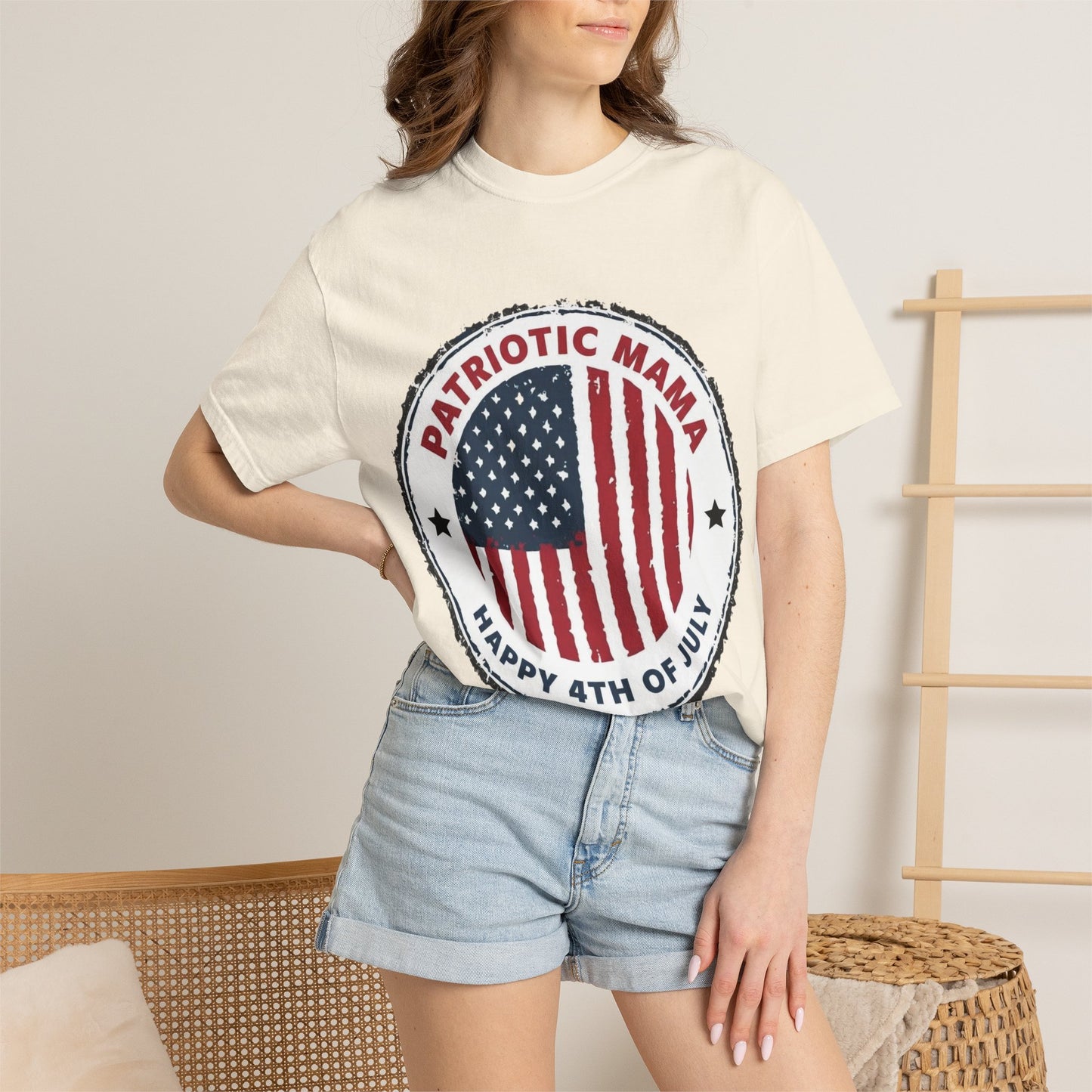 Patriotic Mama T-Shirt — Happy 4th of July American Flag Tee