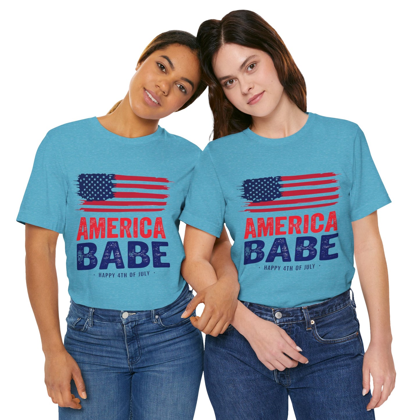 America Babe T-Shirt — Patriotic 4th of July Flag Tee