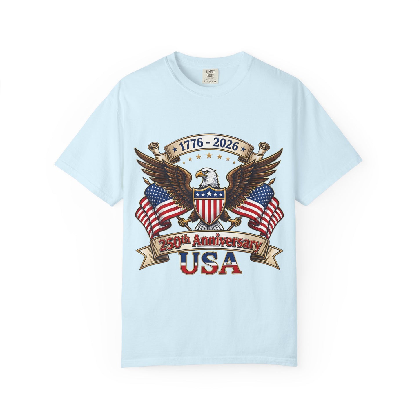 250th USA Anniversary Eagle T-Shirt — 1776–2026 Patriotic American Flag Tee