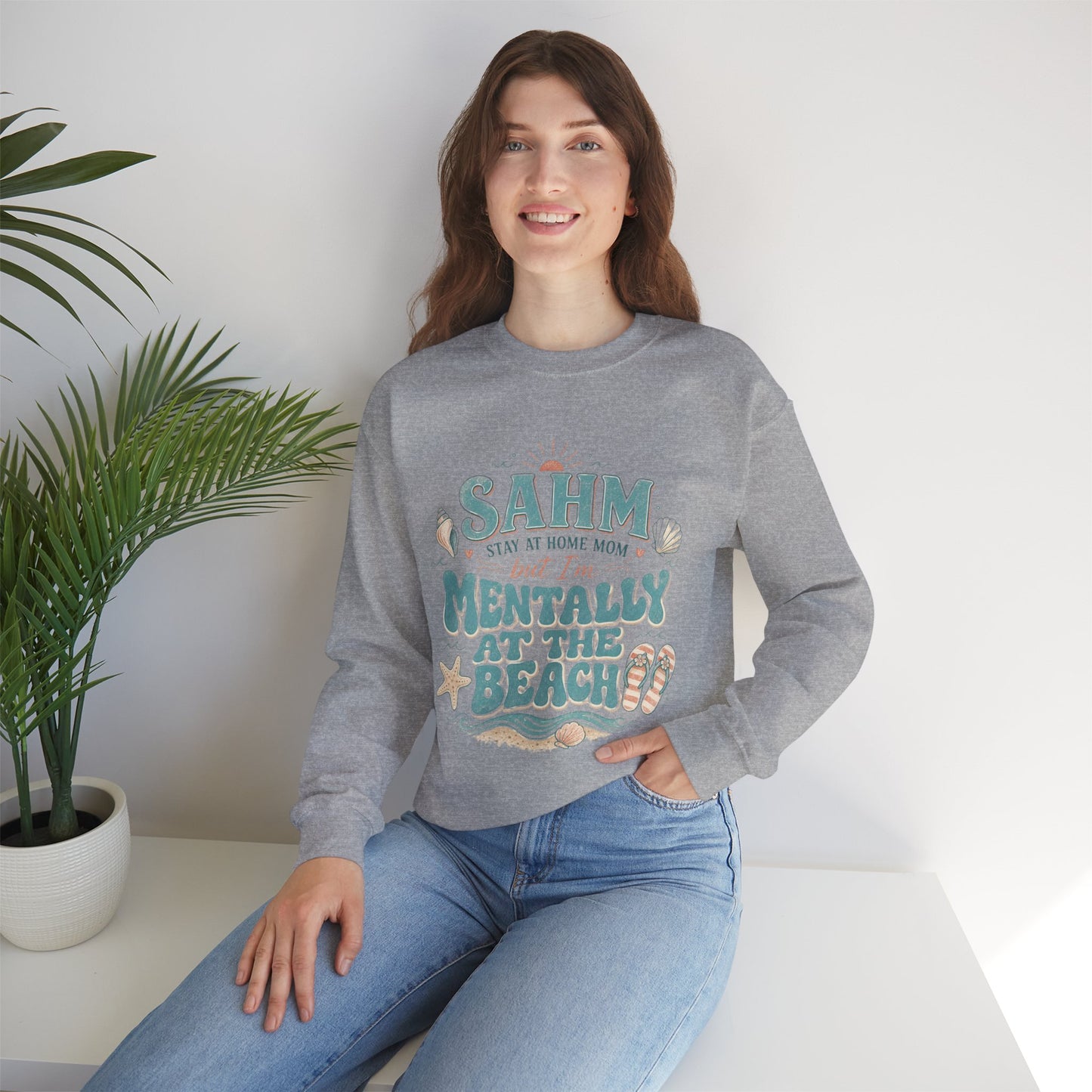 SAHM Mentally at the Beach Sweatshirt