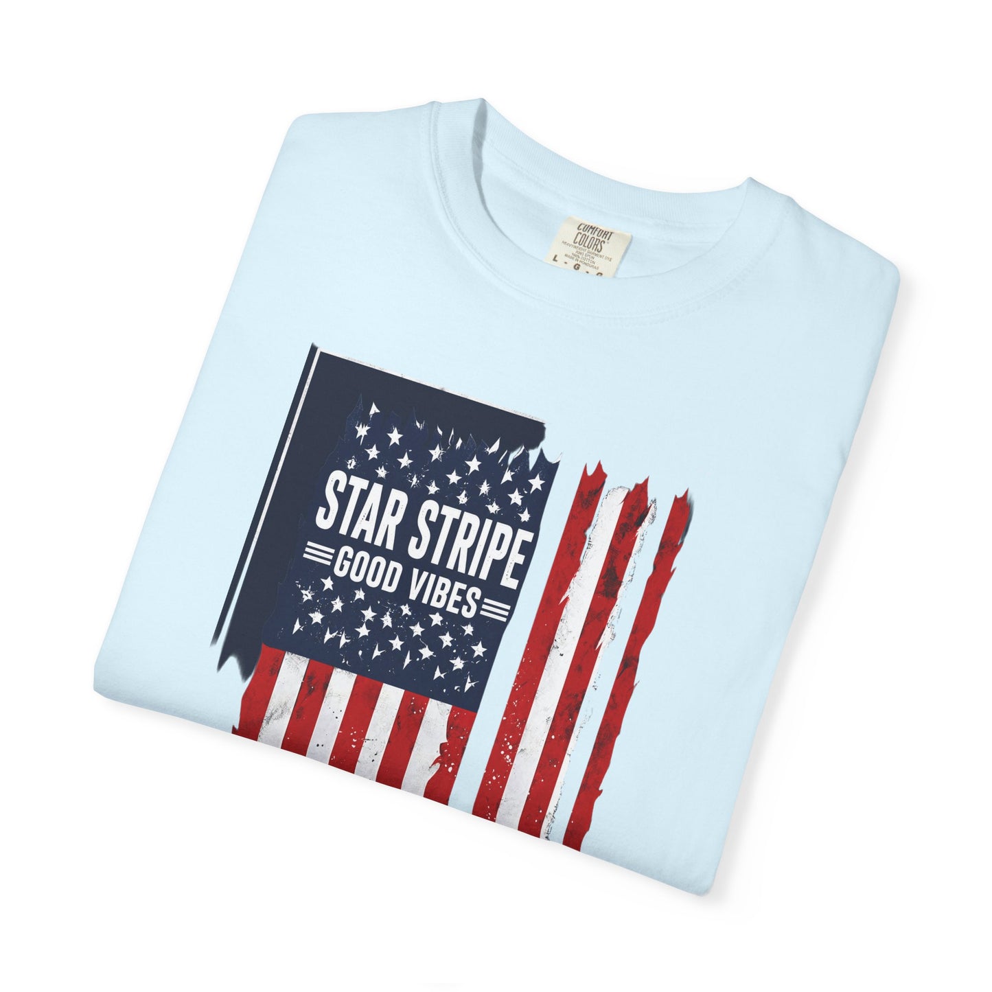 Patriotic "Star Stripe Good Vibes" T-Shirt