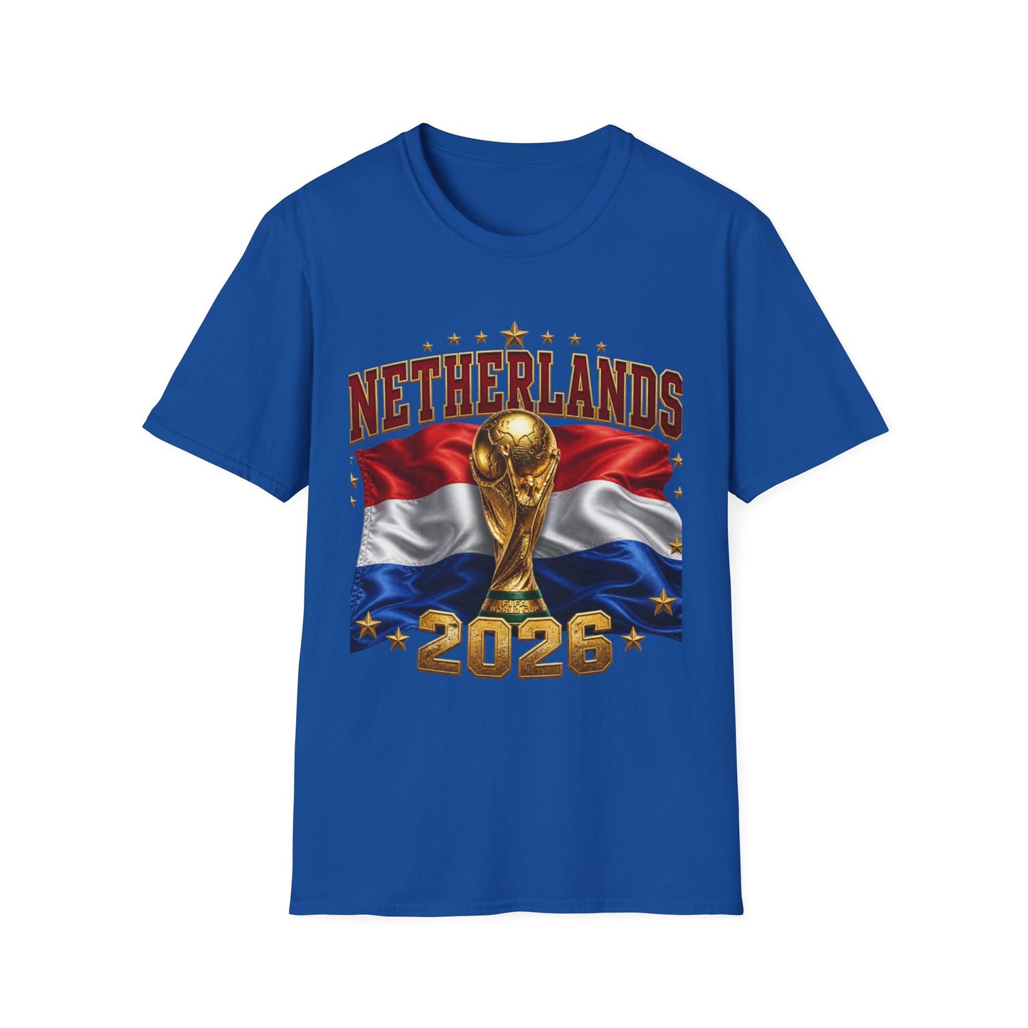 Netherlands 2026 World Cup T-Shirt — Dutch Flag & Trophy Football Tee