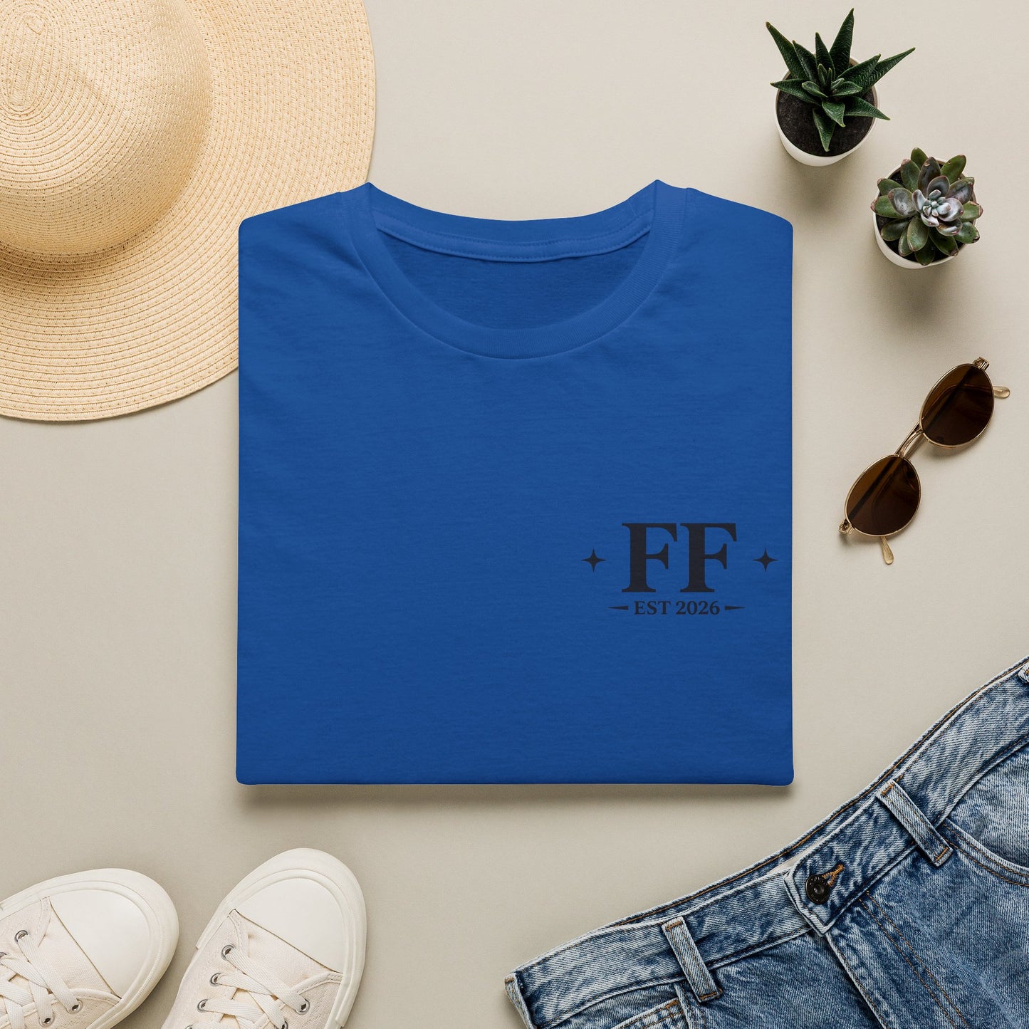 4ht of July FF Est. 2026 Minimal Logo T‑Shirt